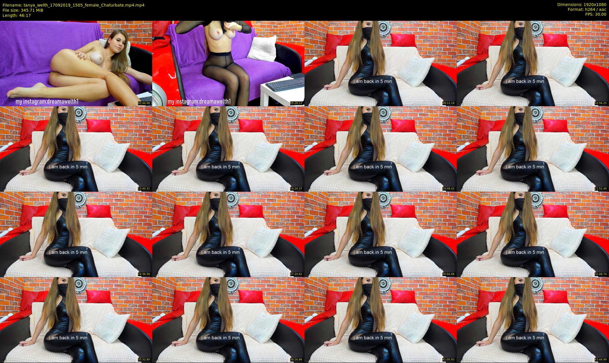tanya_welth — 47 minute Chaturbate female cam show recording, 1080p, Sep 17, 2019