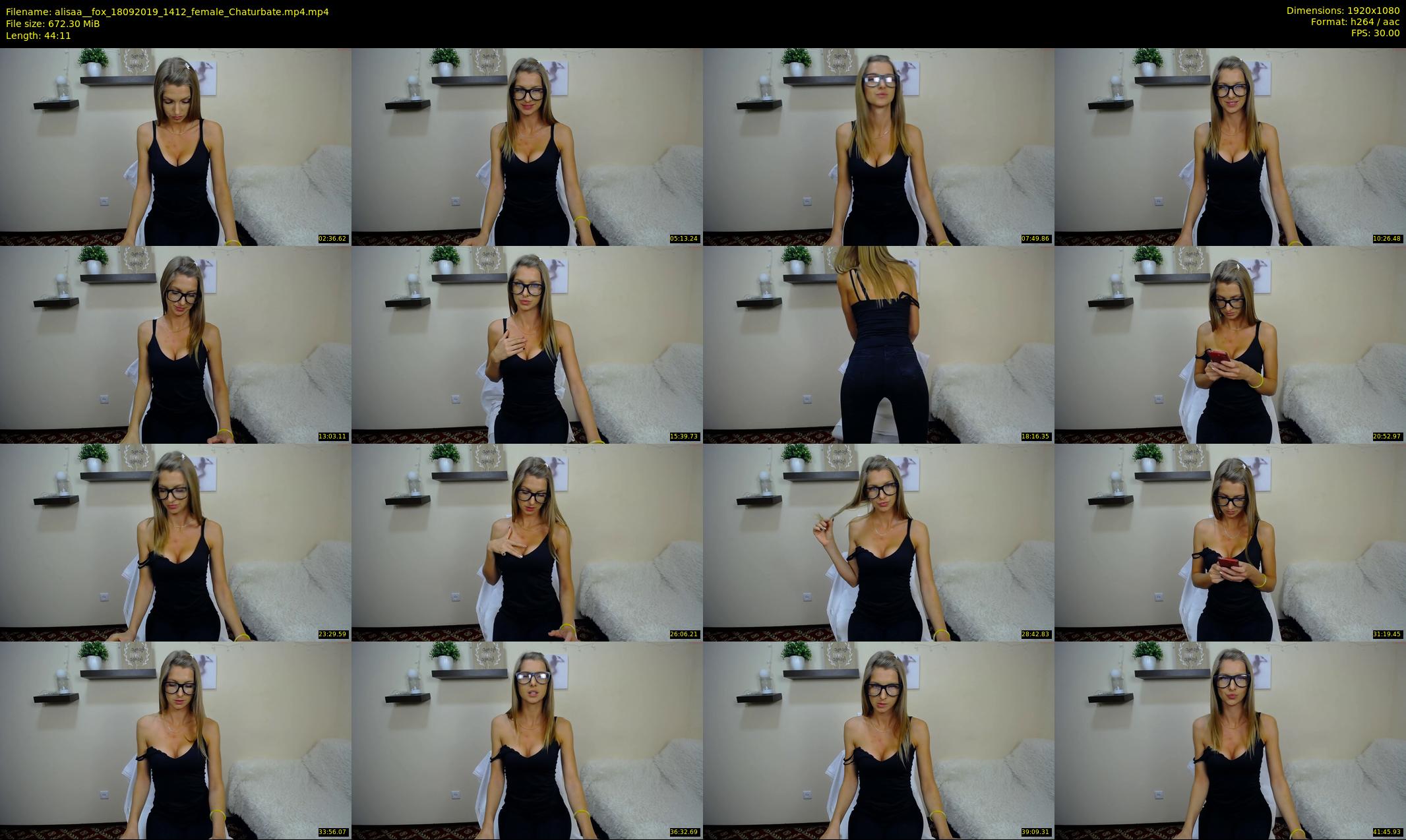 alisaa__fox — 45 minute Chaturbate female cam show recording, 1080p, Sep 18, 2019
