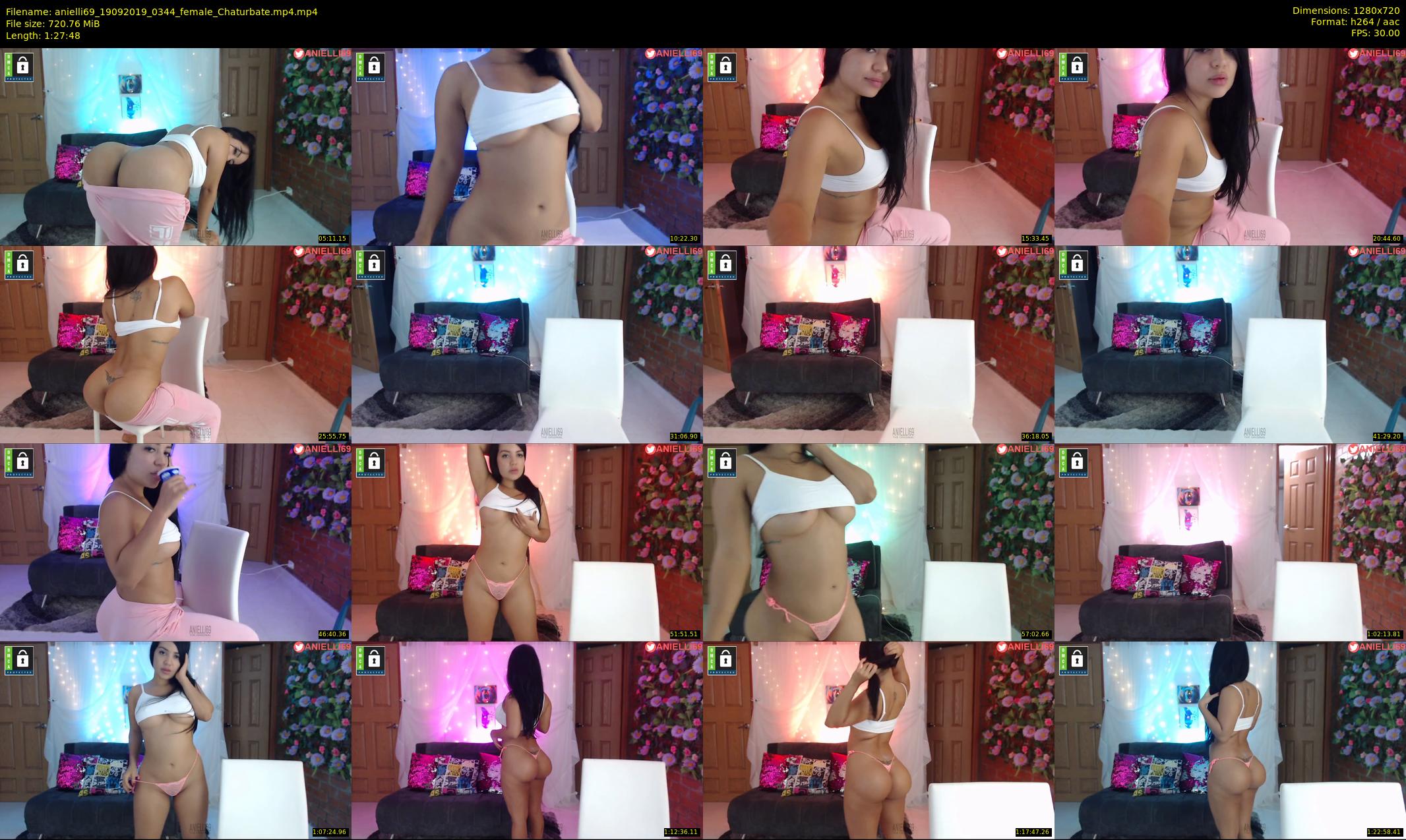 anielli69 — 88 minute Chaturbate female cam show recording, 720p, Sep 19, 2019