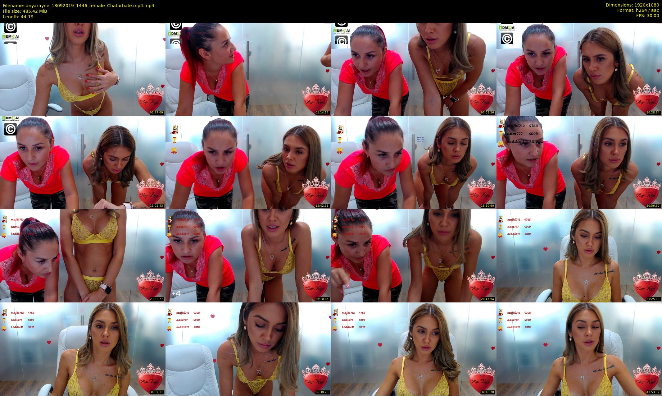 anyarayne — 45 minute Chaturbate female cam show recording, 1080p, Sep 18, 2019