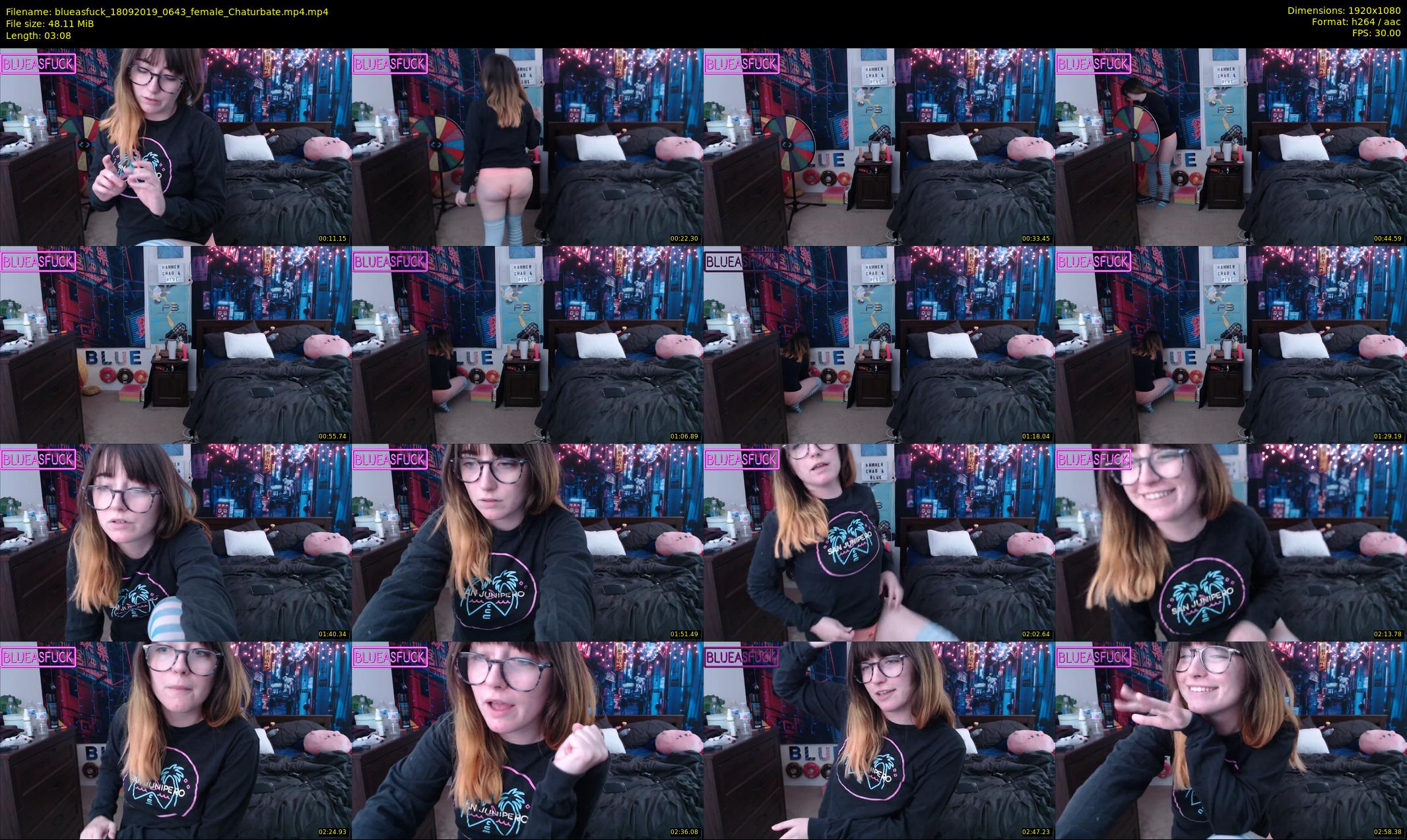 blueasfuck — 4 minute Chaturbate female cam show recording, 1080p, Sep 18, 2019