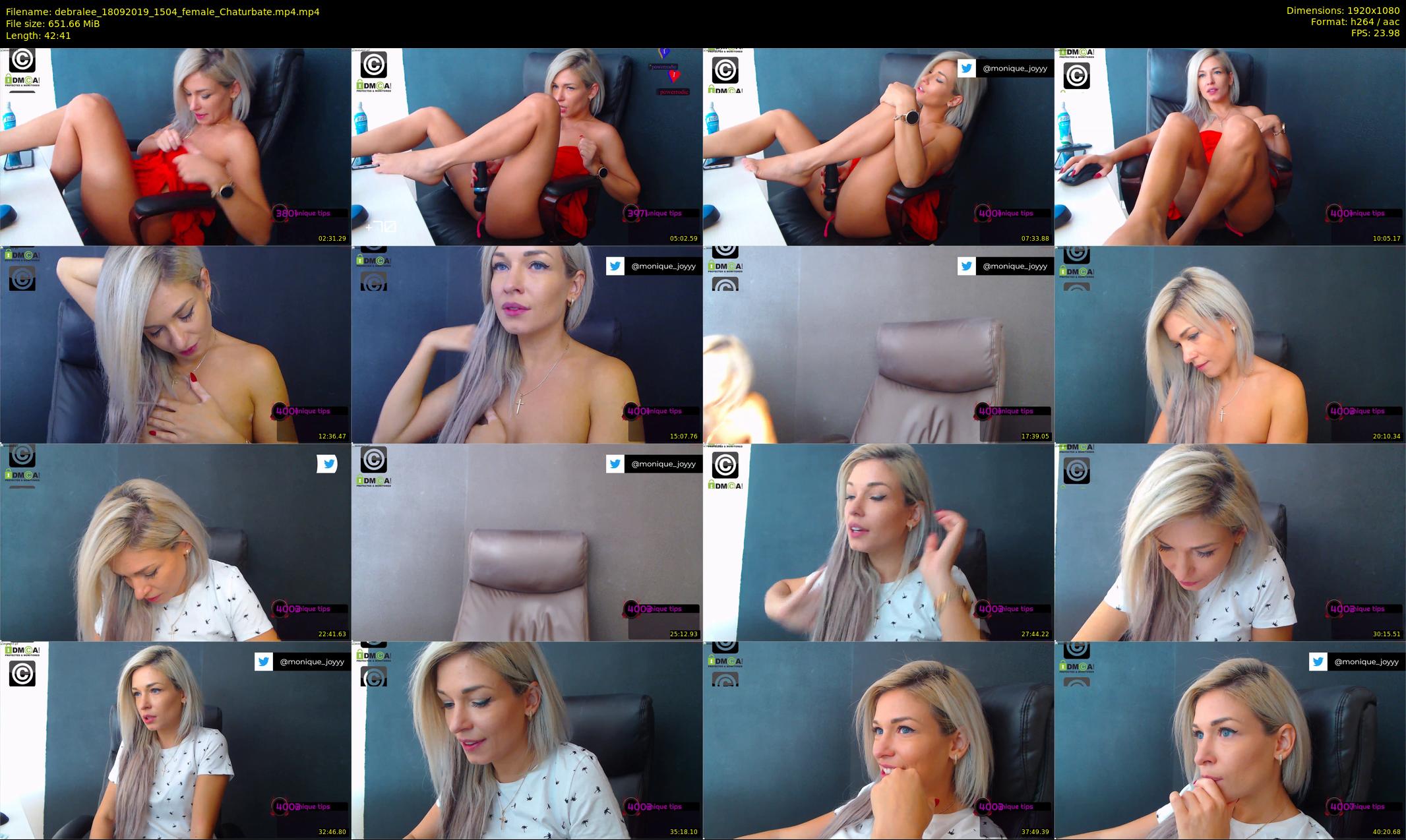 debralee — 43 minute Chaturbate female cam show recording, 1080p, Sep 18, 2019