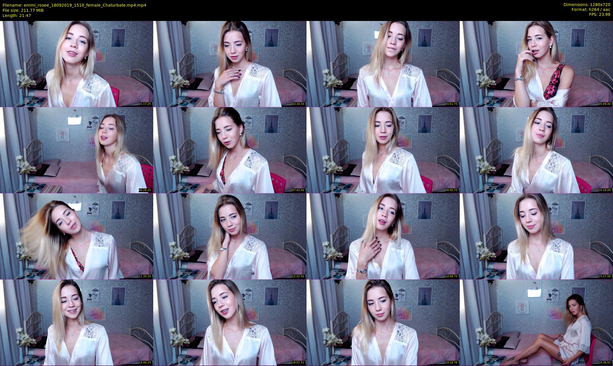 emmi_rosee — 22 minute Chaturbate female cam show recording, 720p, Sep 18, 2019