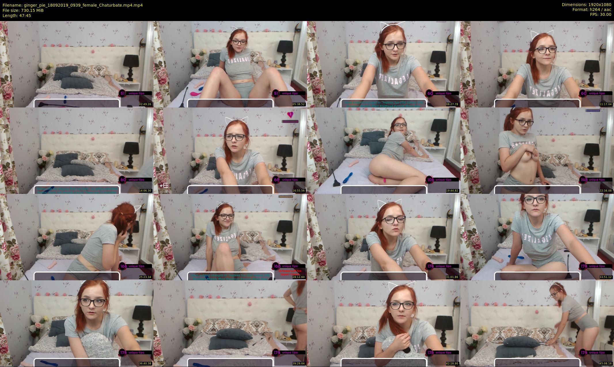 ginger_pie — 48 minute Chaturbate female cam show recording, 1080p, Sep 18, 2019