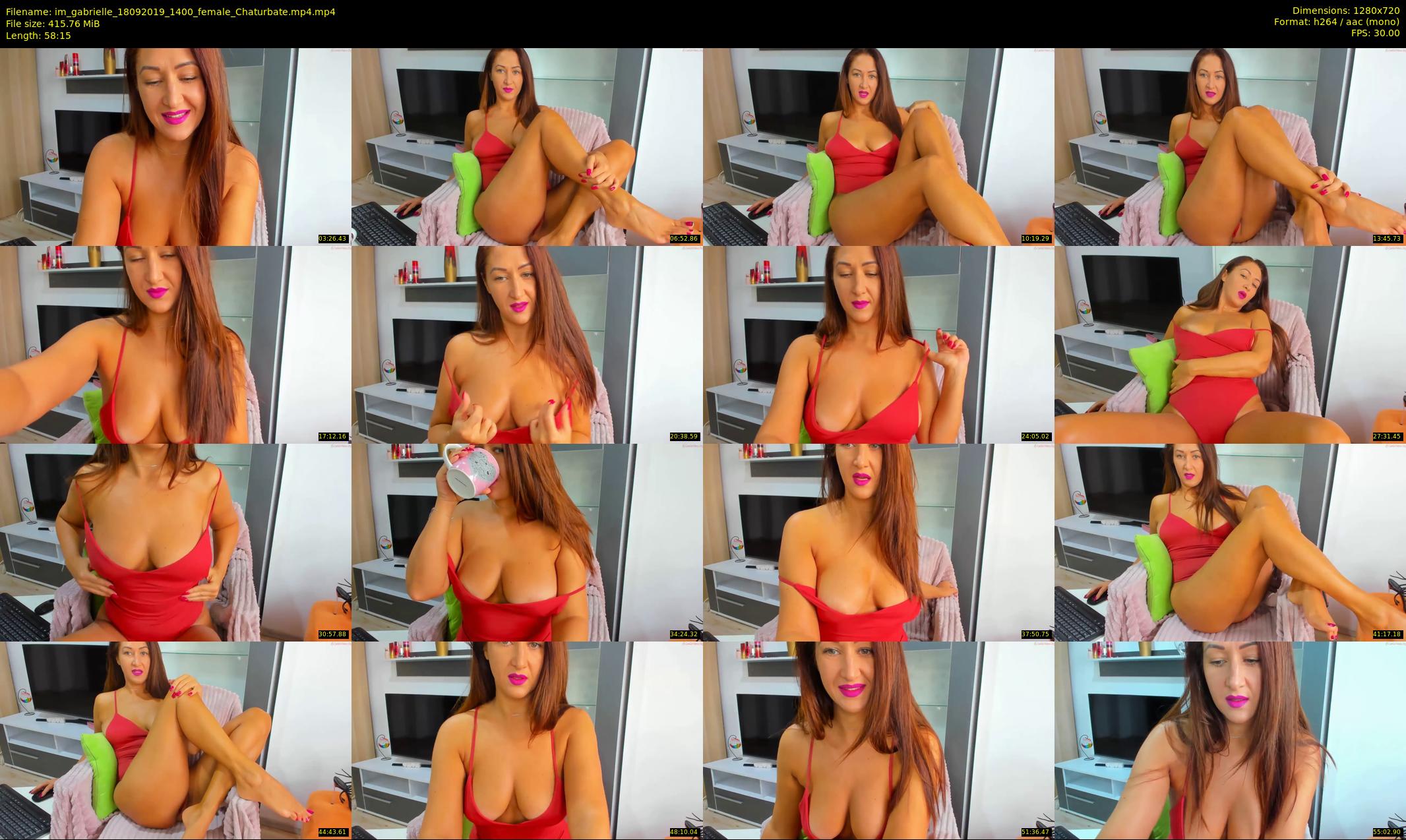 im_gabrielle — 59 minute Chaturbate female cam show recording, 720p, Sep 18, 2019
