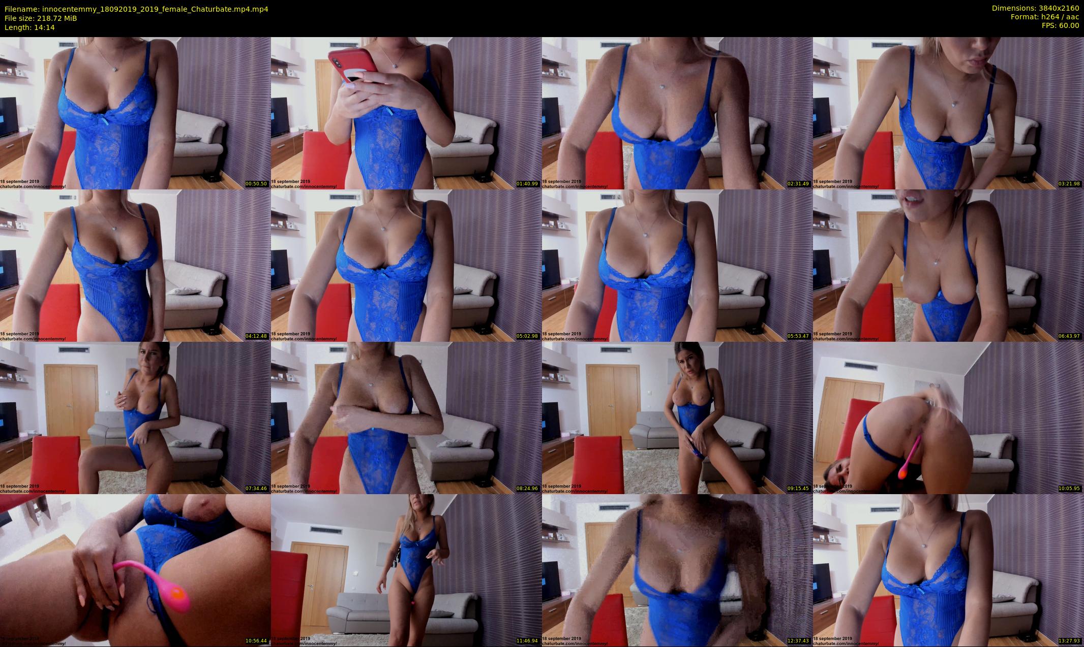 innocentemmy — 15 minute Chaturbate female cam show recording, 4K, Sep 18, 2019