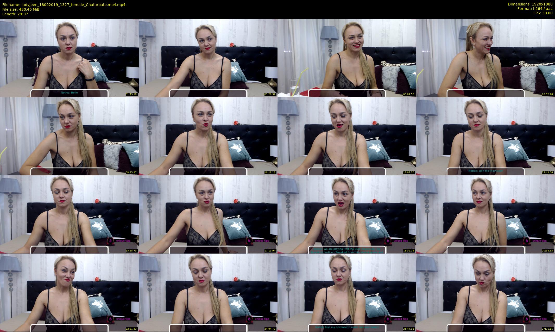 ladyjeen — 30 minute Chaturbate female cam show recording, 1080p, Sep 18, 2019