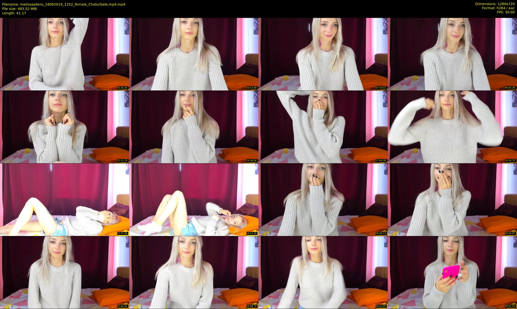 melissaallens — 42 minute Chaturbate female cam show recording, 720p, Sep 18, 2019