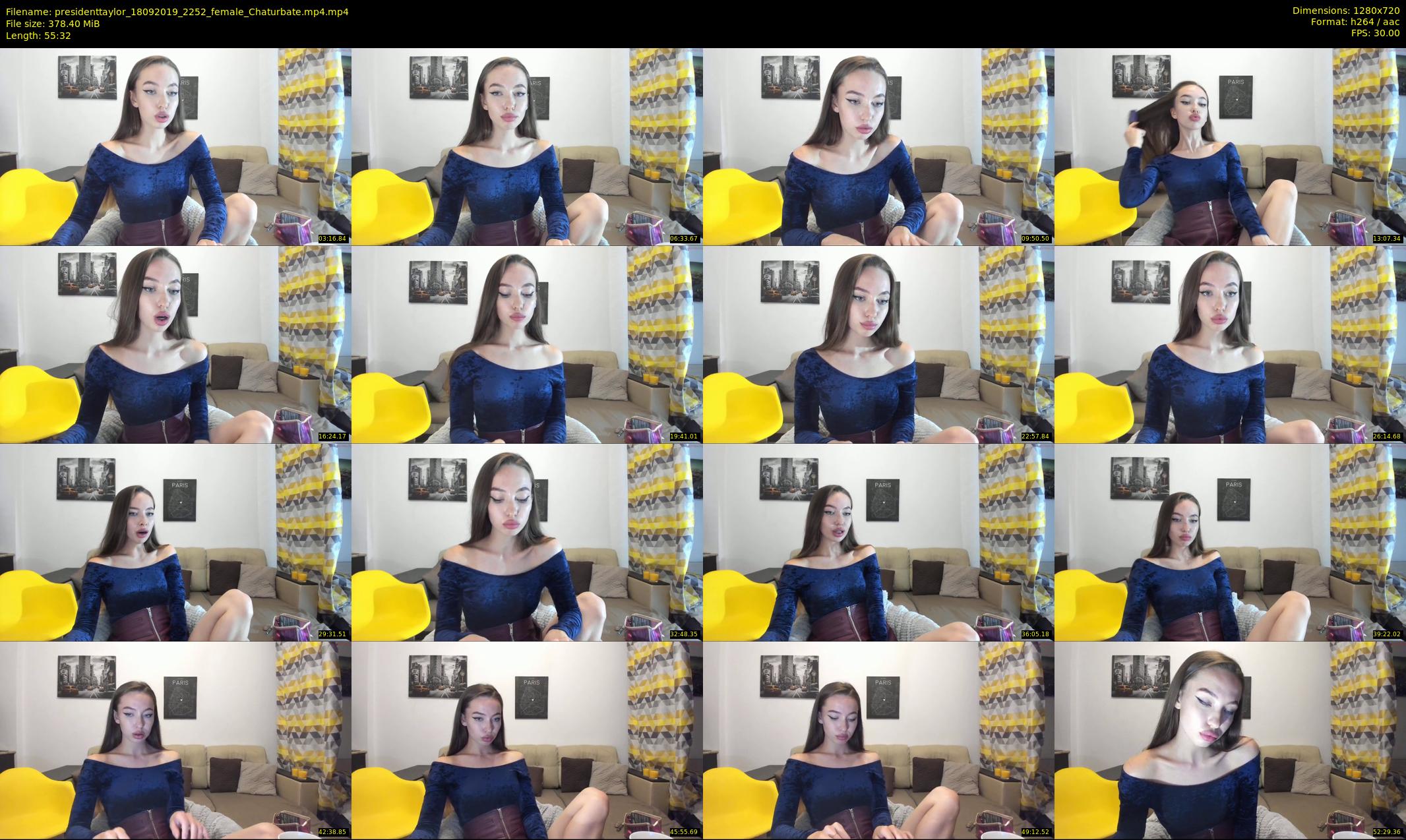 presidenttaylor — 56 minute Chaturbate female cam show recording, 720p, Sep 18, 2019
