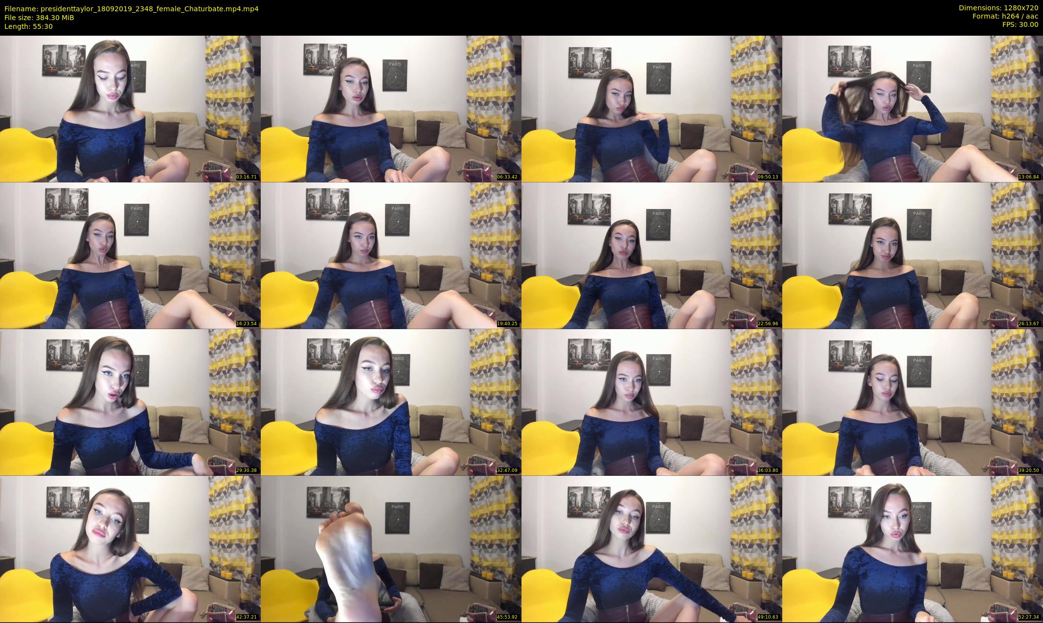 presidenttaylor — 56 minute Chaturbate female cam show recording, 720p, Sep 18, 2019