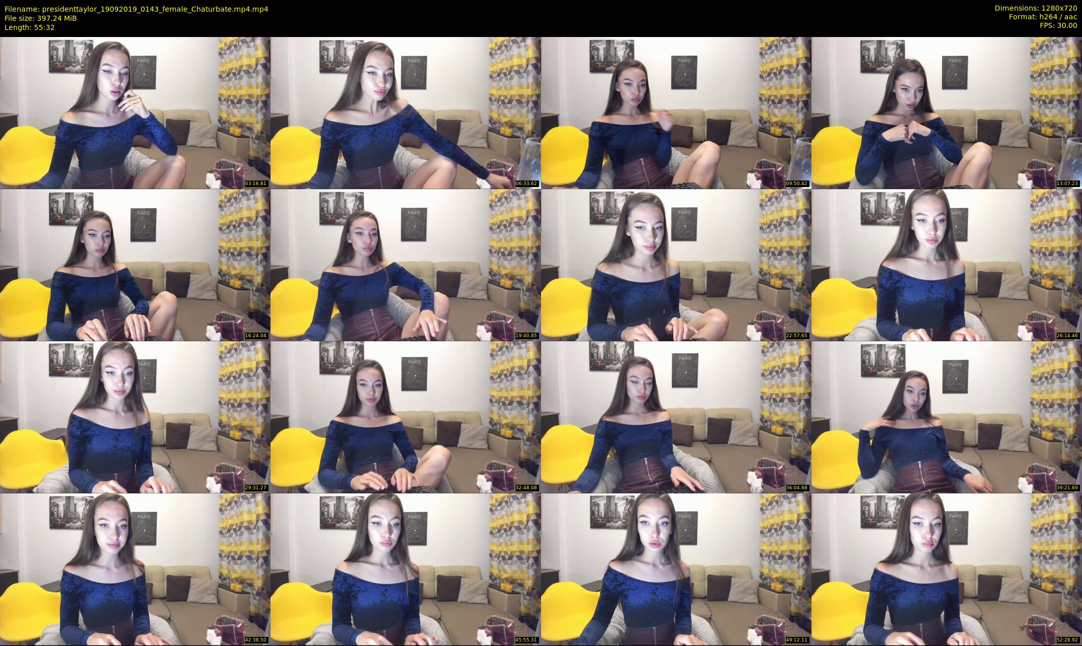 presidenttaylor — 56 minute Chaturbate female cam show recording, 720p, Sep 19, 2019