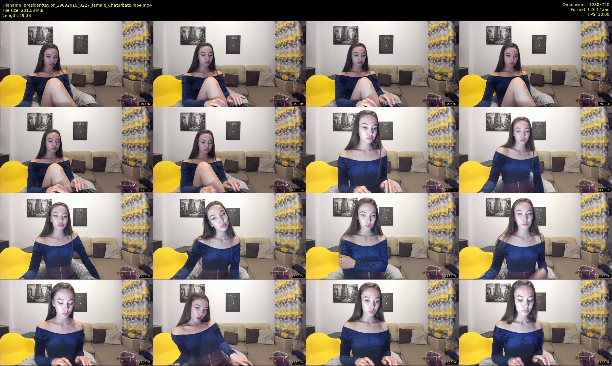 presidenttaylor — 30 minute Chaturbate female cam show recording, 720p, Sep 19, 2019