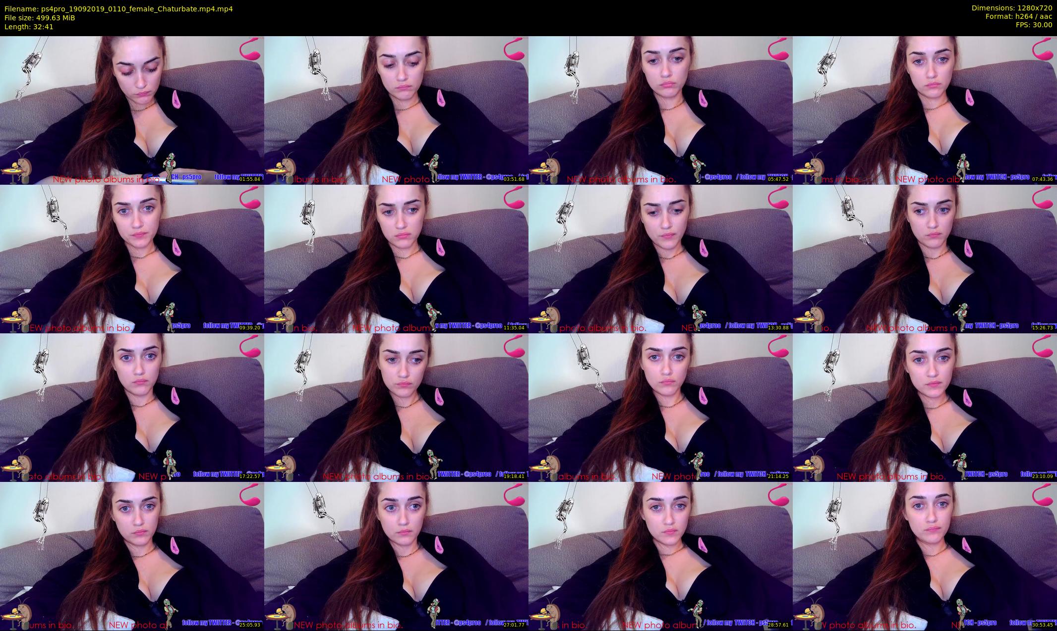 ps4pro — 33 minute Chaturbate female cam show recording, 720p, Sep 19, 2019