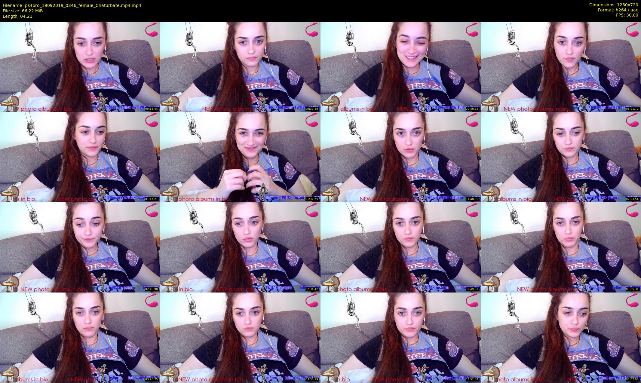 ps4pro — 5 minute Chaturbate female cam show recording, 720p, Sep 19, 2019