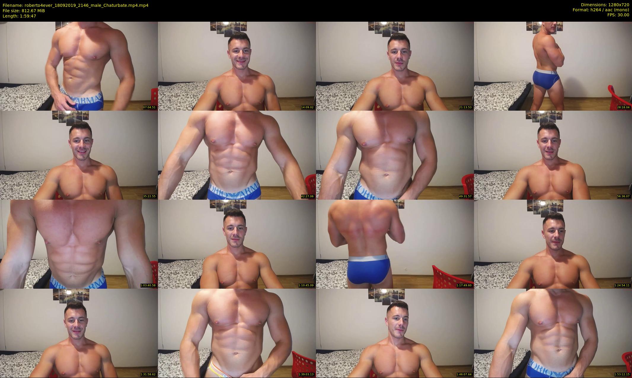 roberto4ever — 120 minute Chaturbate male cam show recording, 720p, Sep 18, 2019