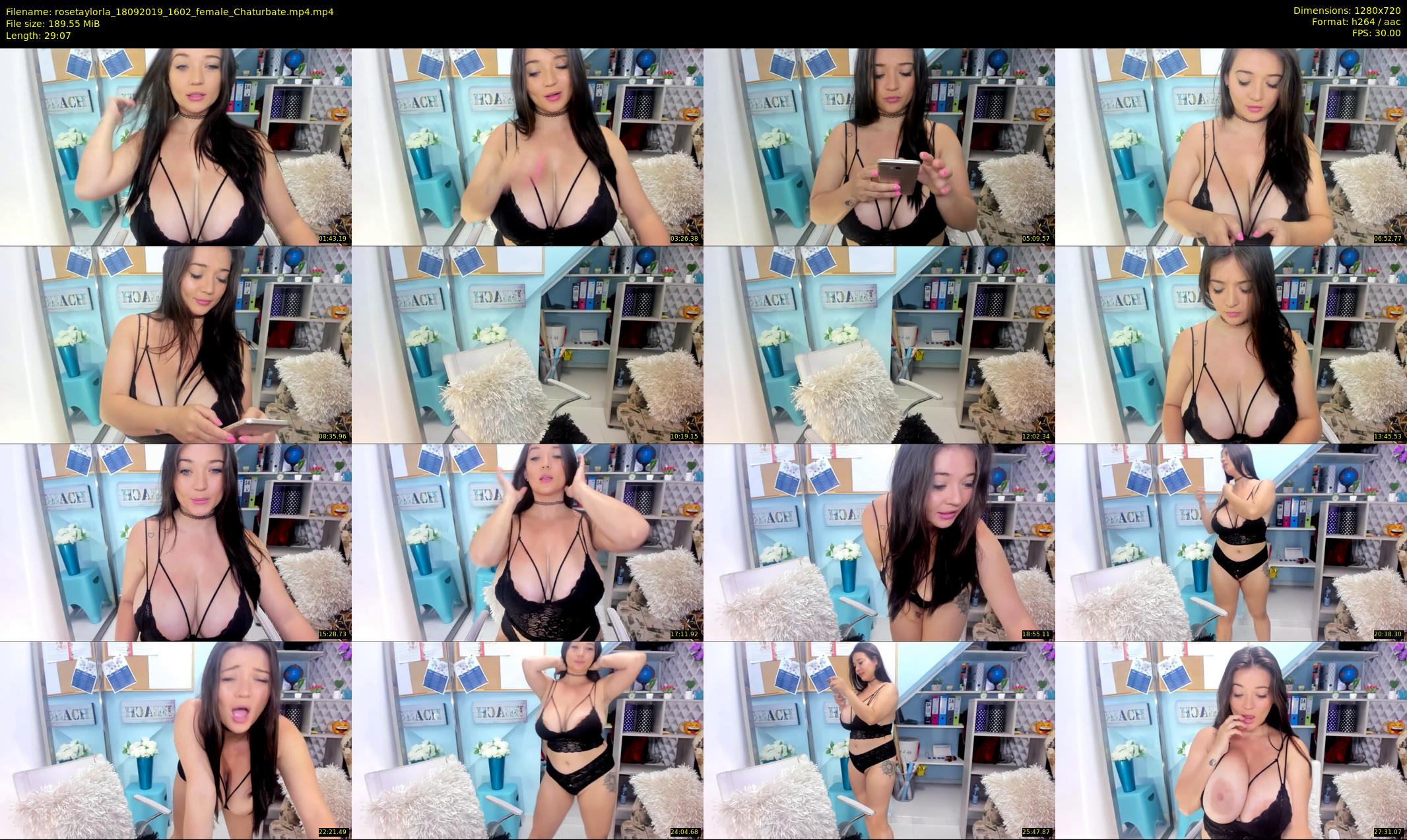 rosetaylorla — 30 minute Chaturbate female cam show recording, 720p, Sep 18, 2019