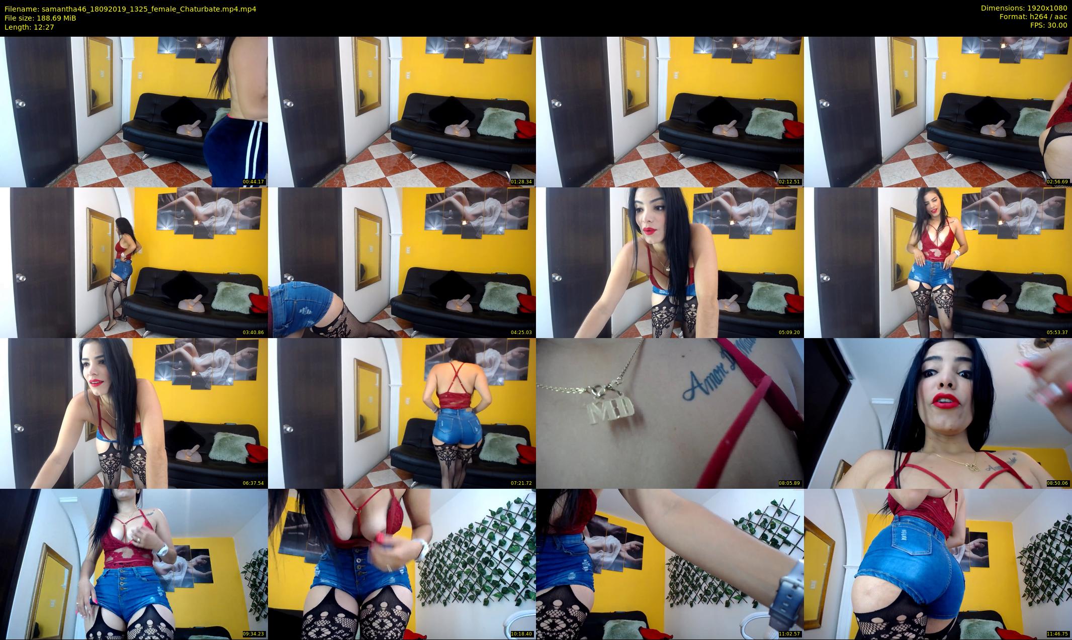 samantha46 — 13 minute Chaturbate female cam show recording, 1080p, Sep 18, 2019