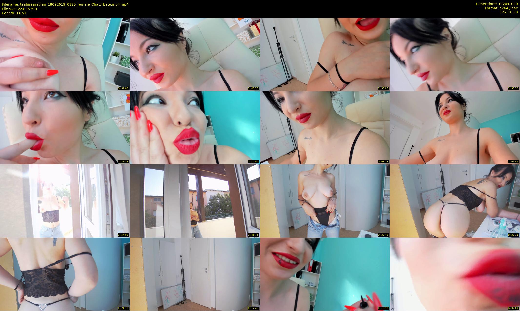 taahiraarabian — 15 minute Chaturbate female cam show recording, 1080p, Sep 18, 2019