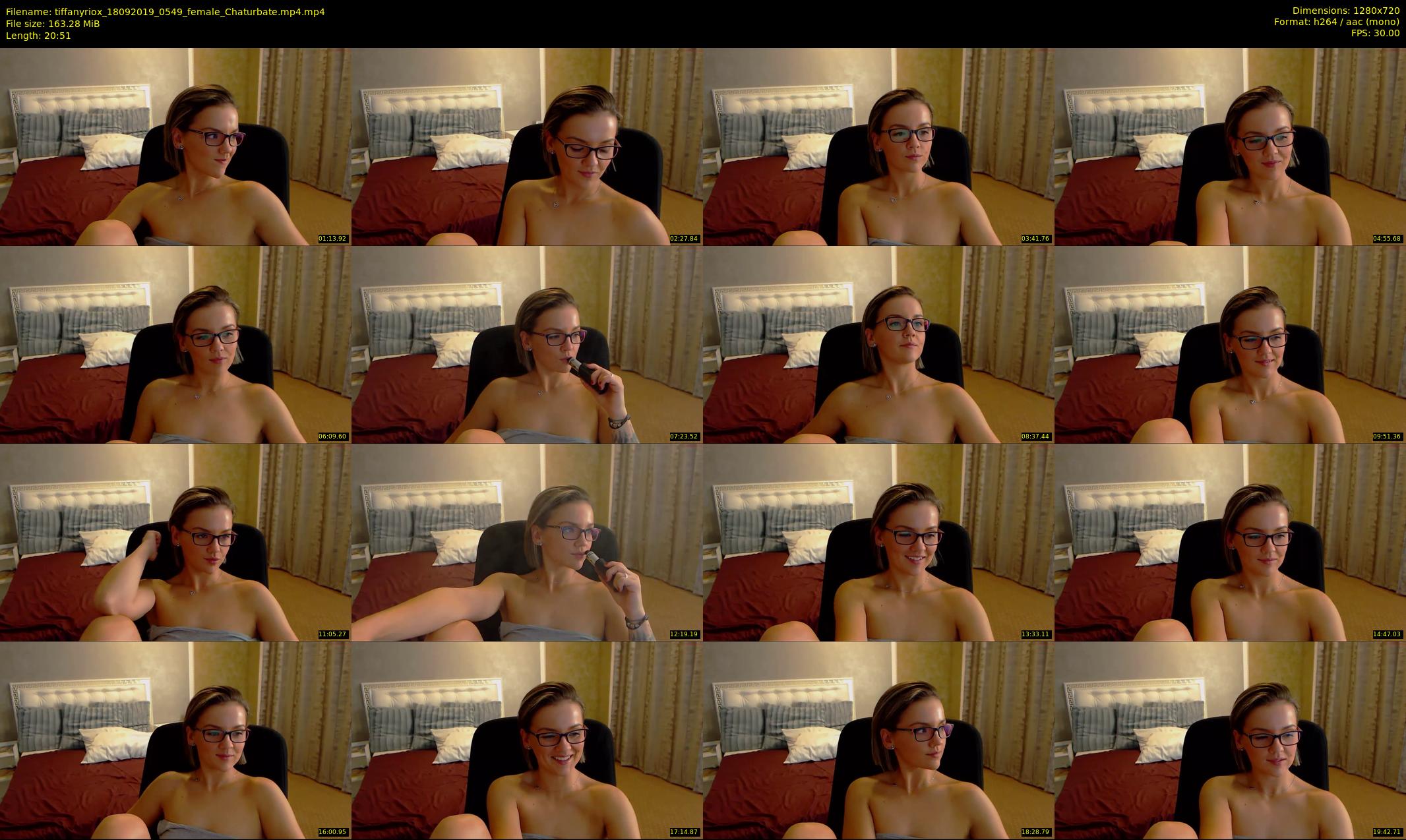 tiffanyriox — 21 minute Chaturbate female cam show recording, 720p, Sep 18, 2019
