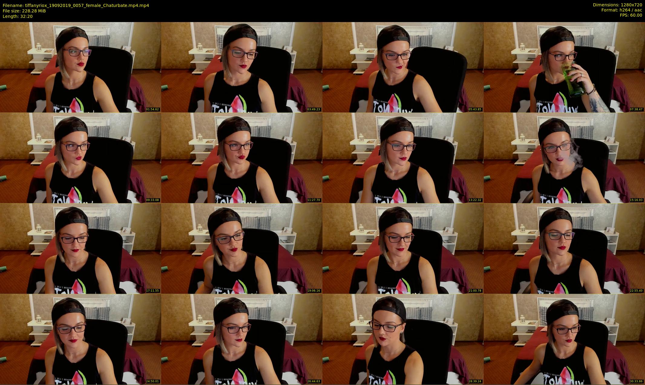 tiffanyriox — 33 minute Chaturbate female cam show recording, 720p, Sep 19, 2019
