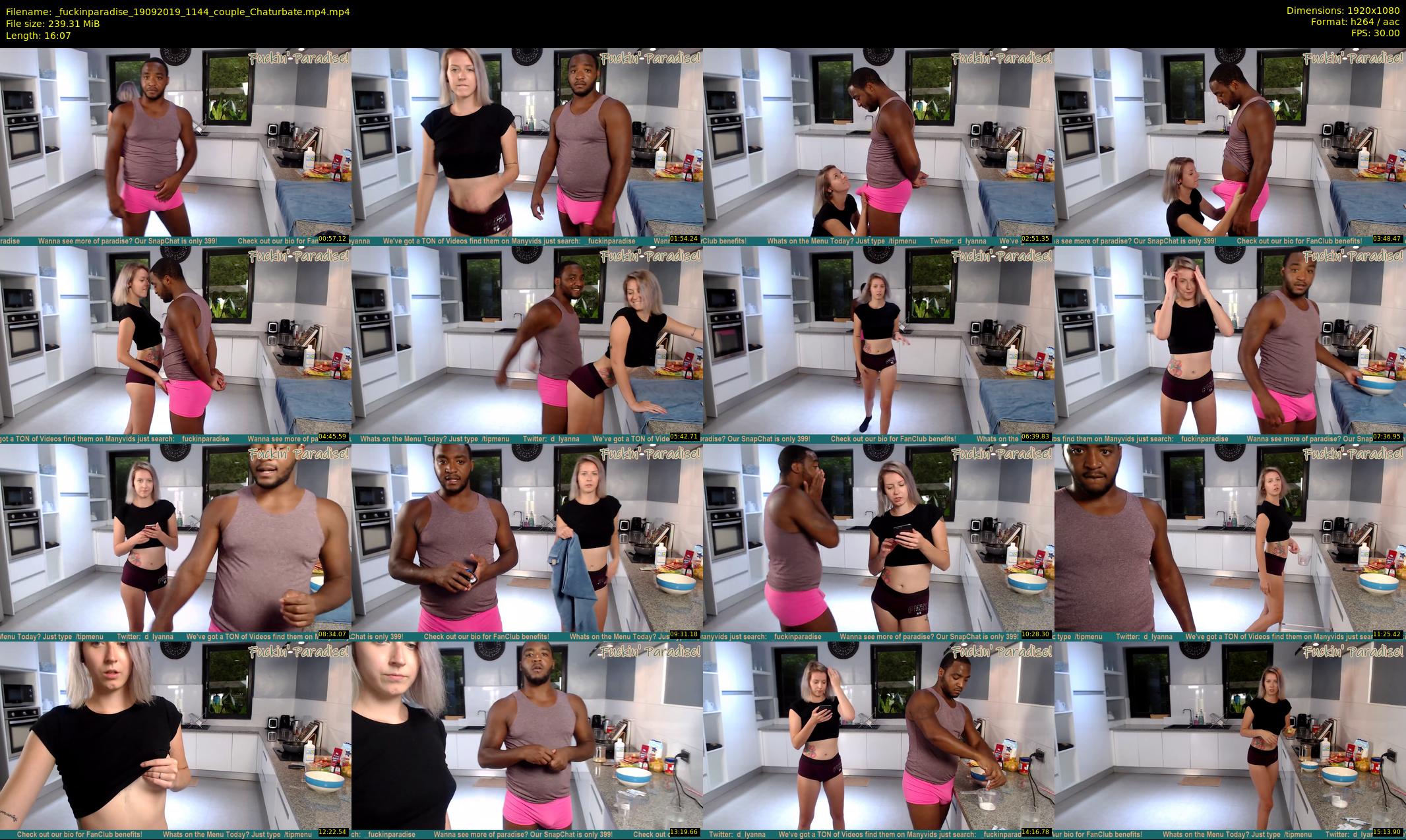 _fuckinparadise — 17 minute Chaturbate couple cam show recording, 1080p, Sep 19, 2019