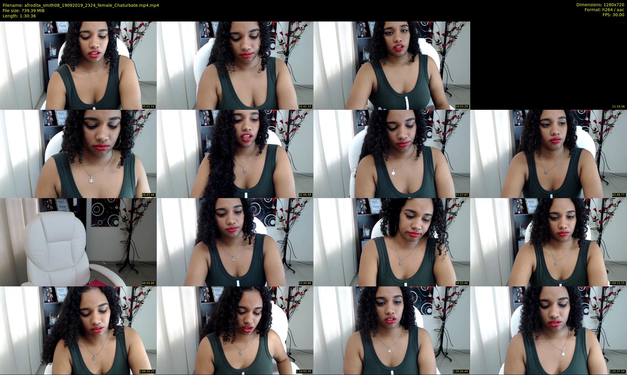 afrodita_smith08 — 91 minute Chaturbate female cam show recording, 720p, Sep 19, 2019