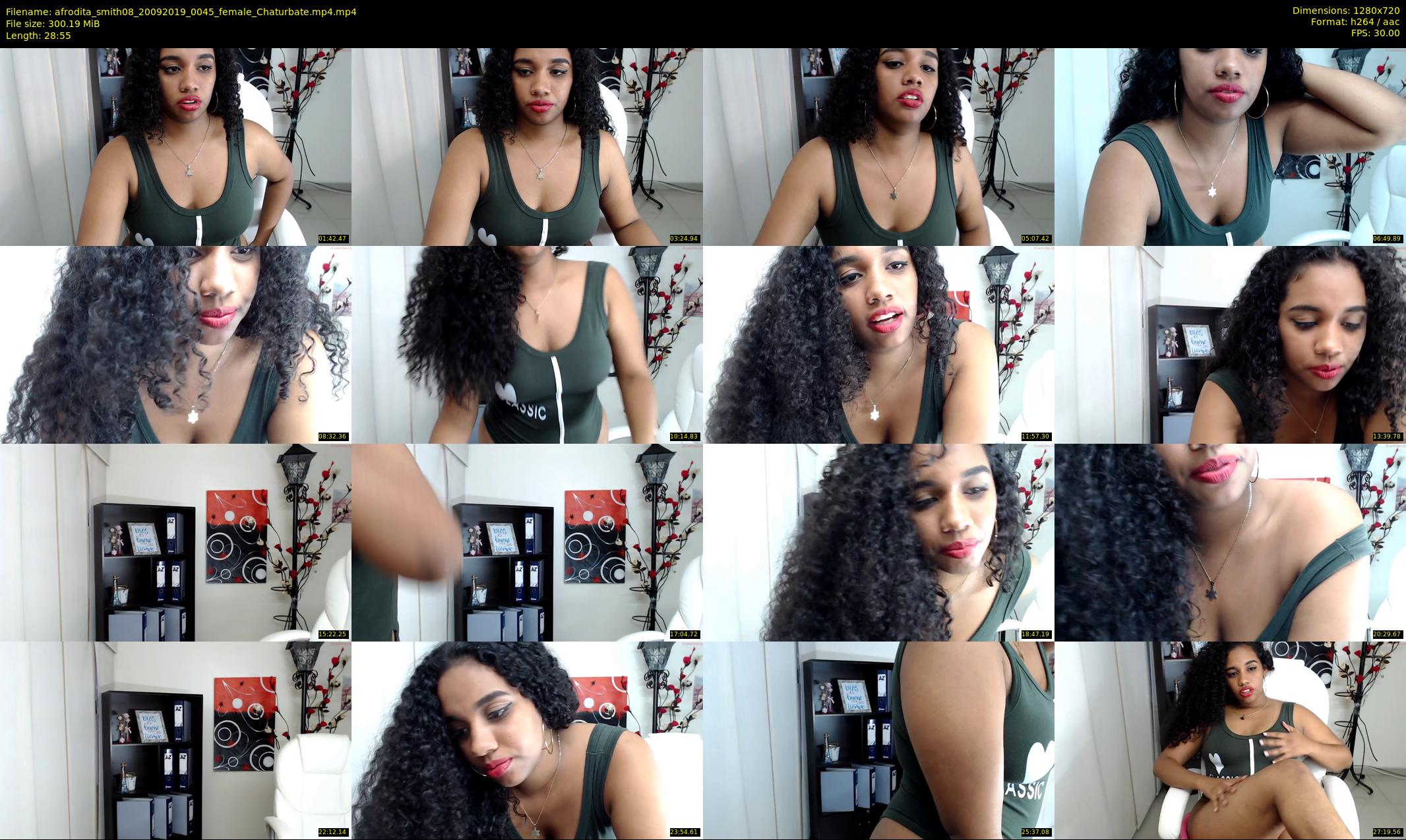 afrodita_smith08 — 29 minute Chaturbate female cam show recording, 720p, Sep 20, 2019