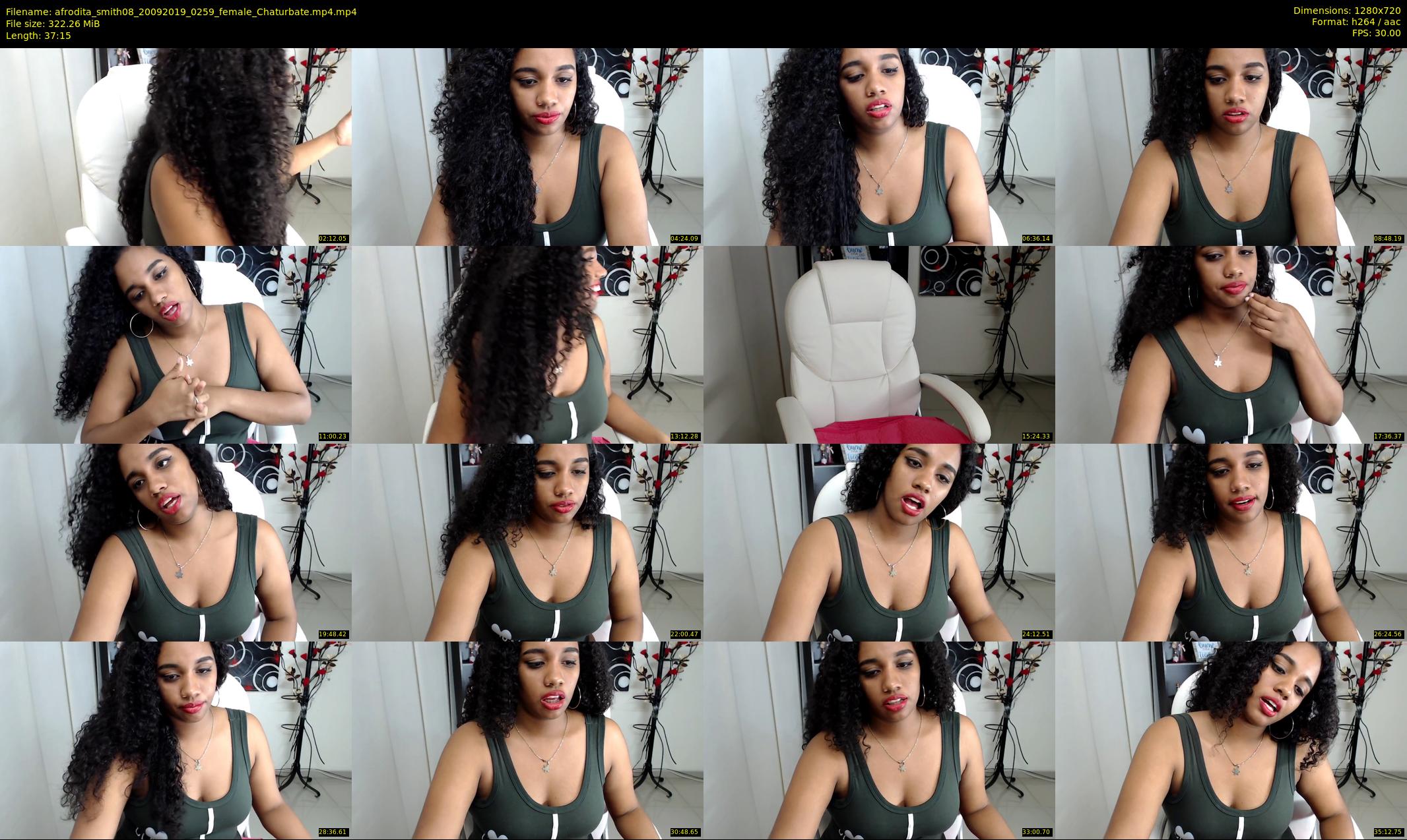 afrodita_smith08 — 38 minute Chaturbate female cam show recording, 720p, Sep 20, 2019