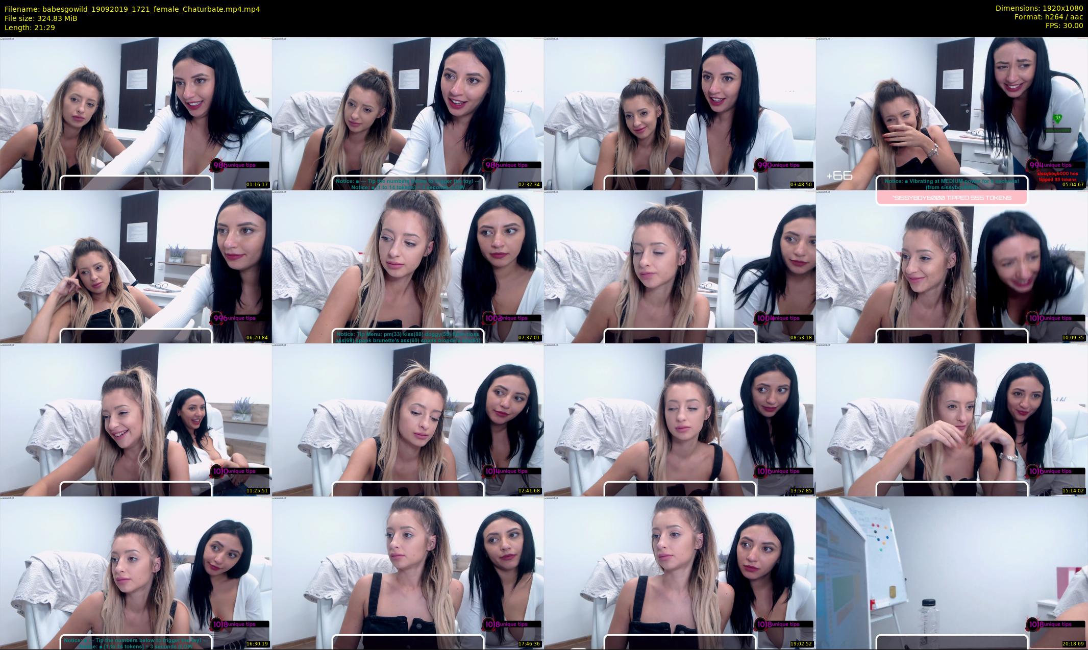 babesgowild — 22 minute Chaturbate couple cam show recording, 1080p, Sep 19, 2019