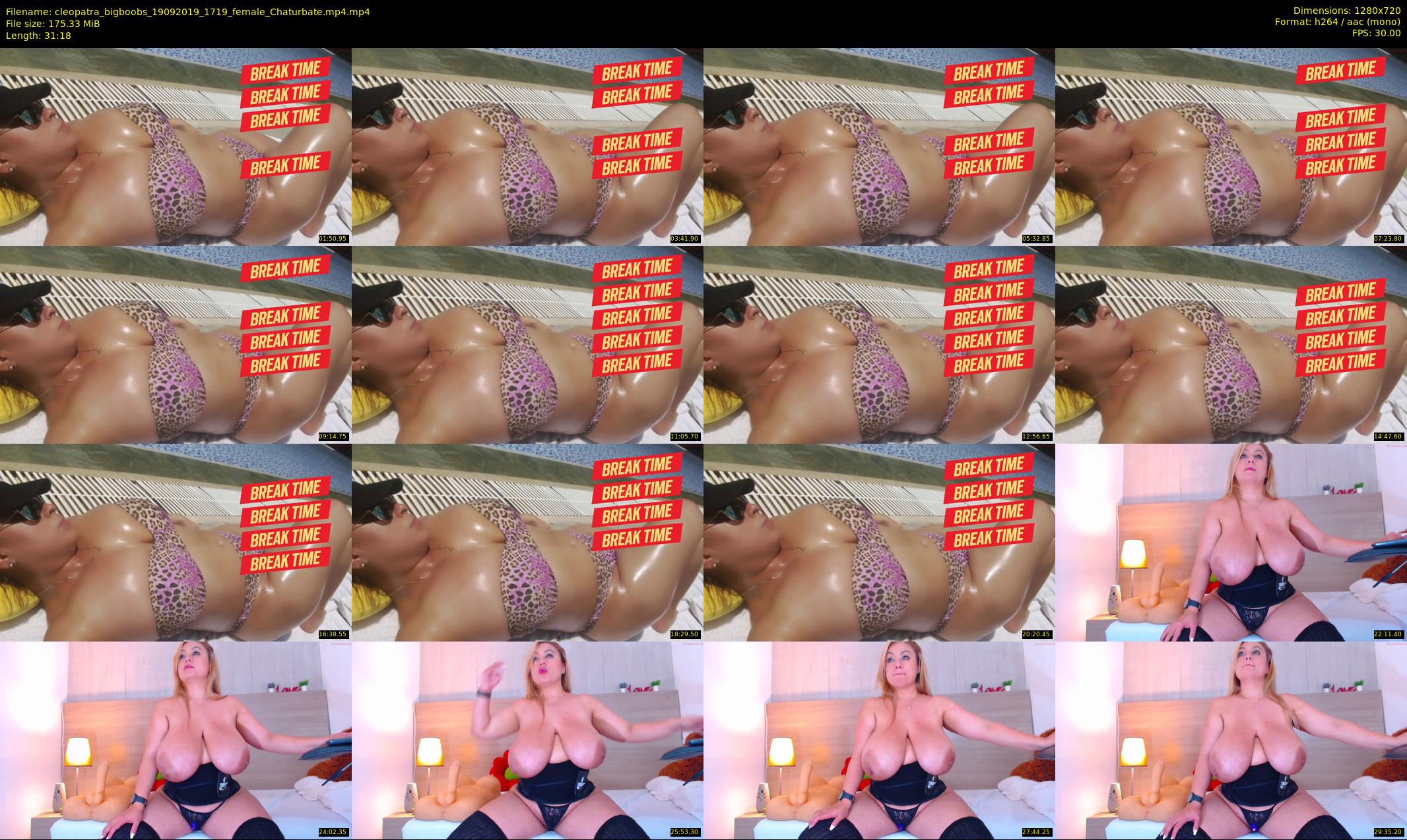 cleopatra_bigboobs — 32 minute Chaturbate female cam show recording, 720p, Sep 19, 2019