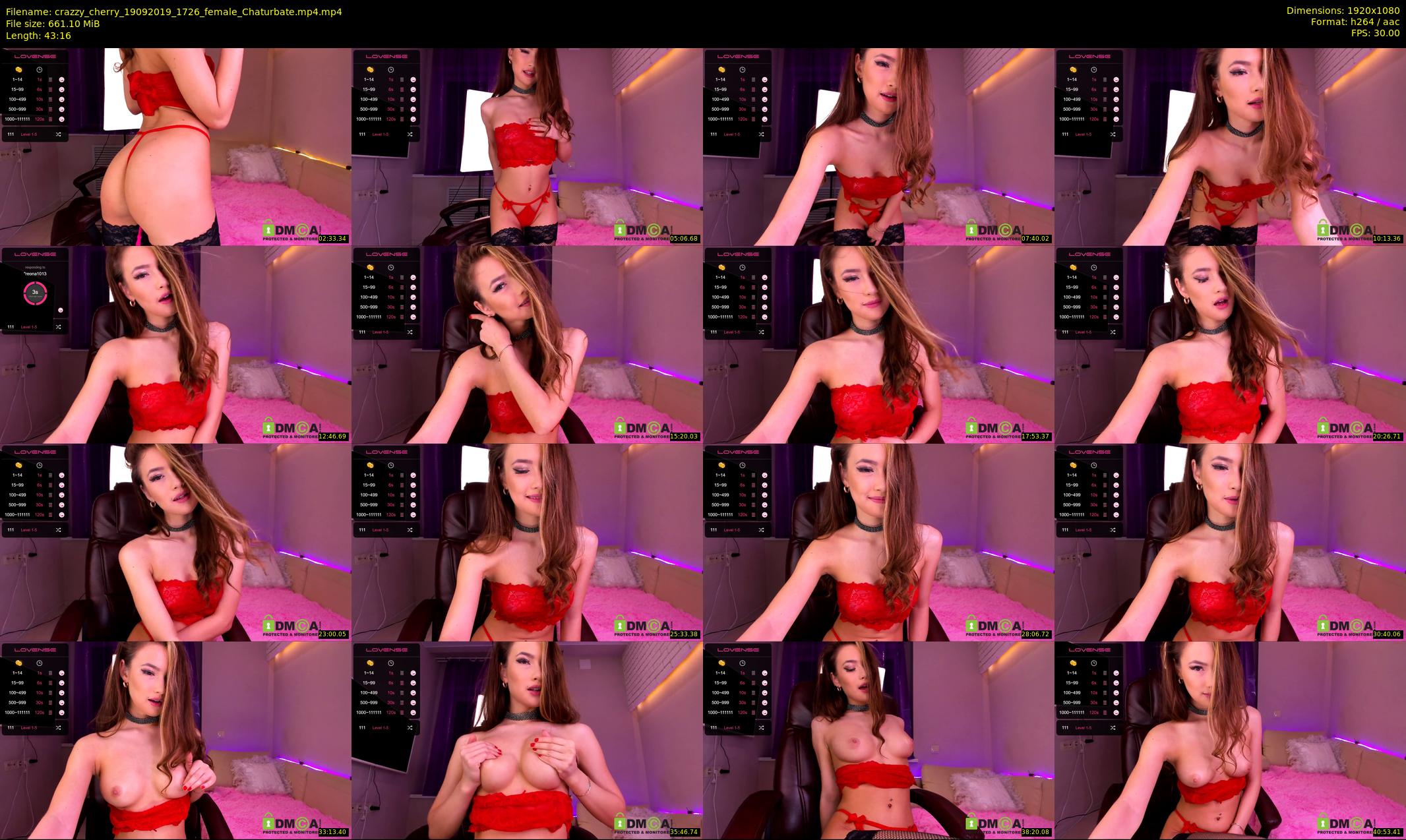 crazzy_cherry — 44 minute Chaturbate female cam show recording, 1080p, Sep 19, 2019