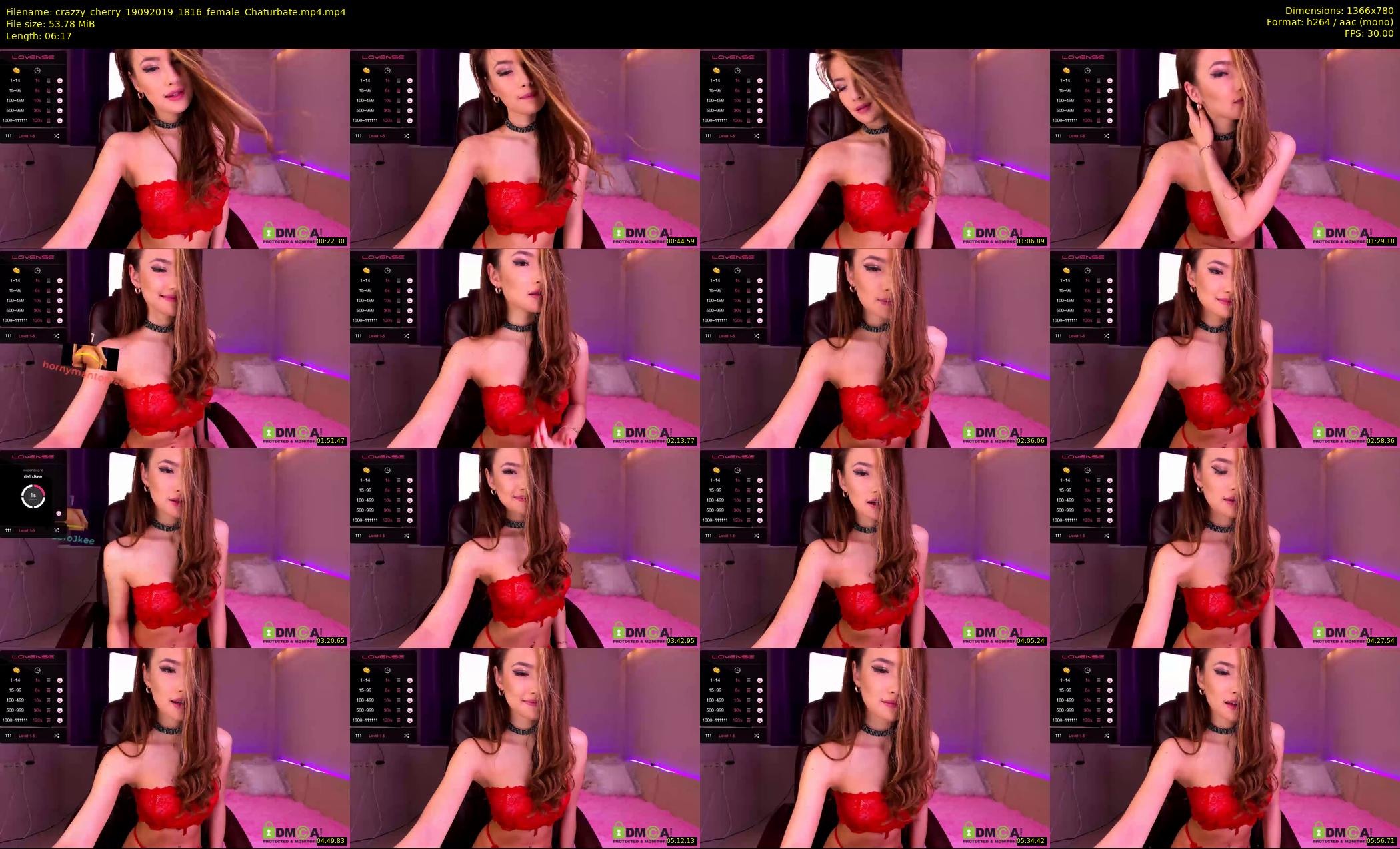 crazzy_cherry — 7 minute Chaturbate female cam show recording, 720p, Sep 19, 2019