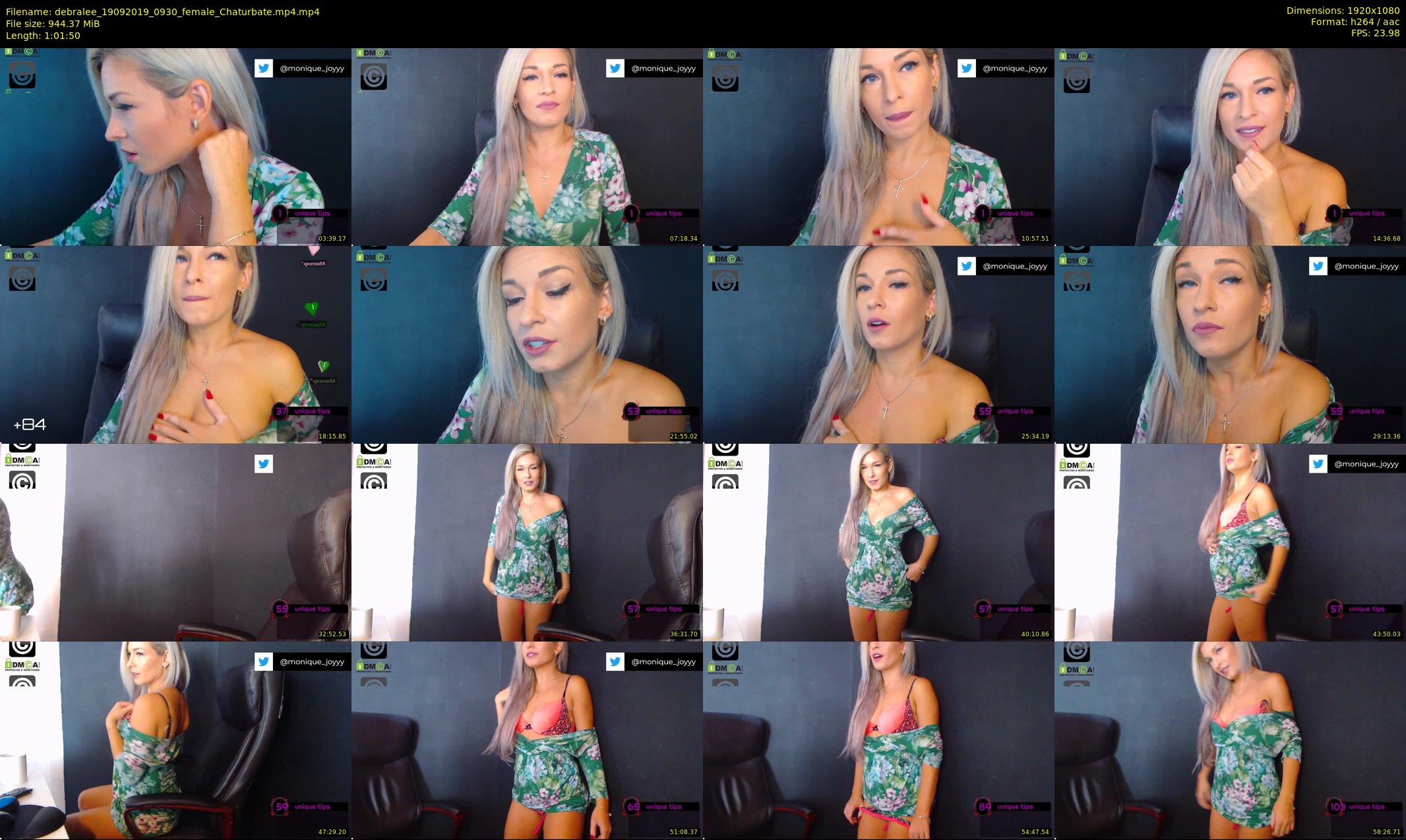 debralee — 62 minute Chaturbate female cam show recording, 1080p, Sep 19, 2019