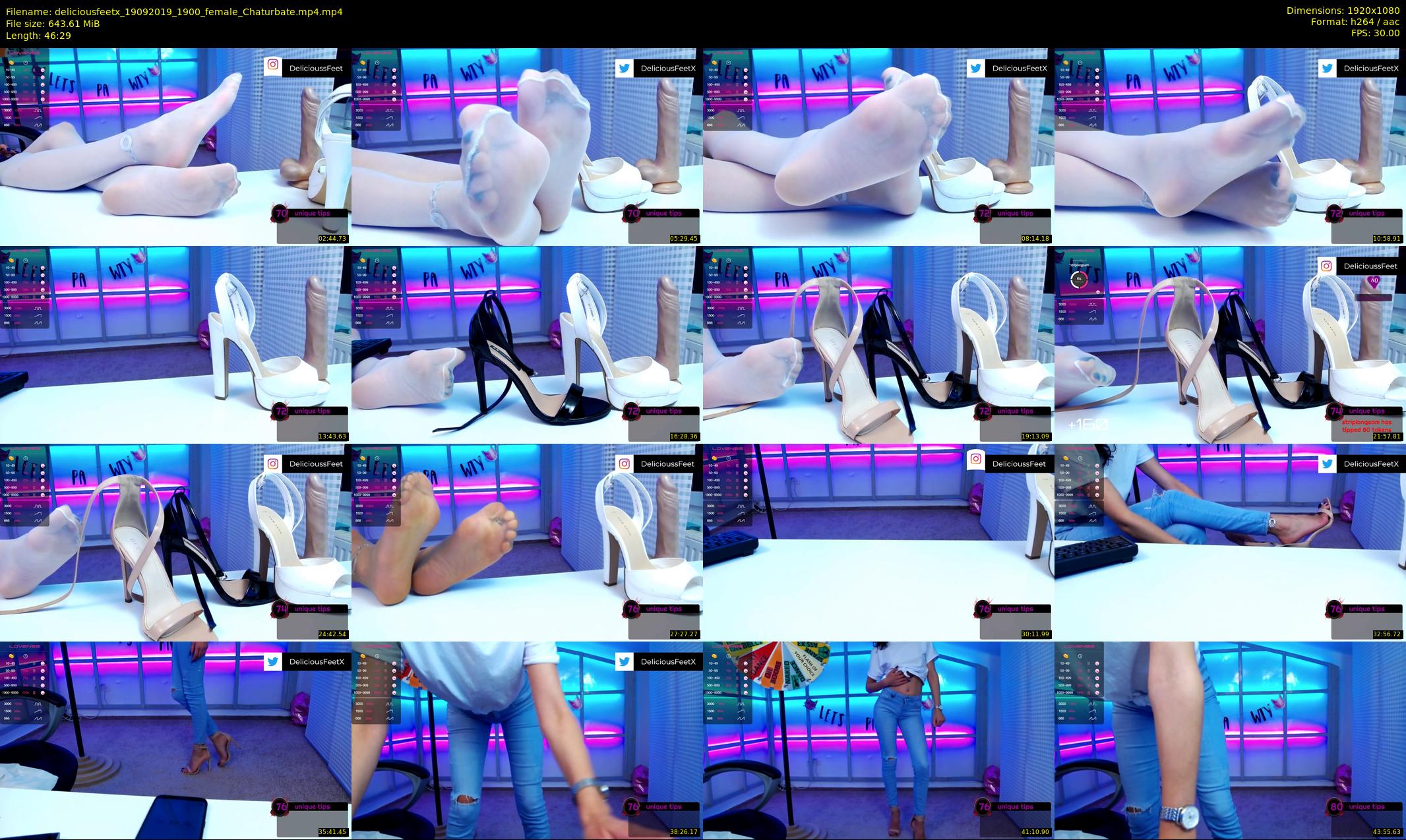deliciousfeetx — 47 minute Chaturbate female cam show recording, 1080p, Sep 19, 2019