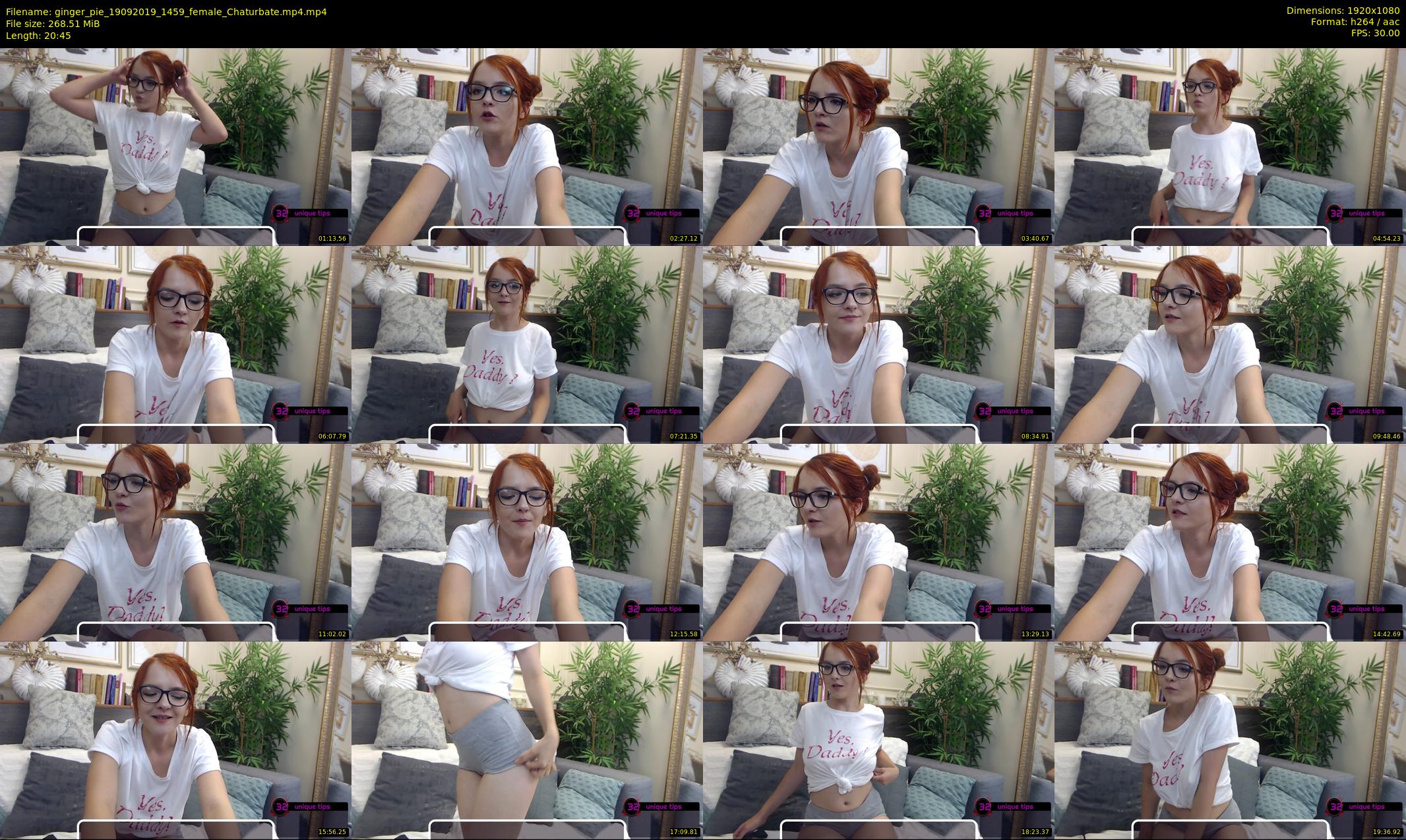 ginger_pie — 21 minute Chaturbate female cam show recording, 1080p, Sep 19, 2019