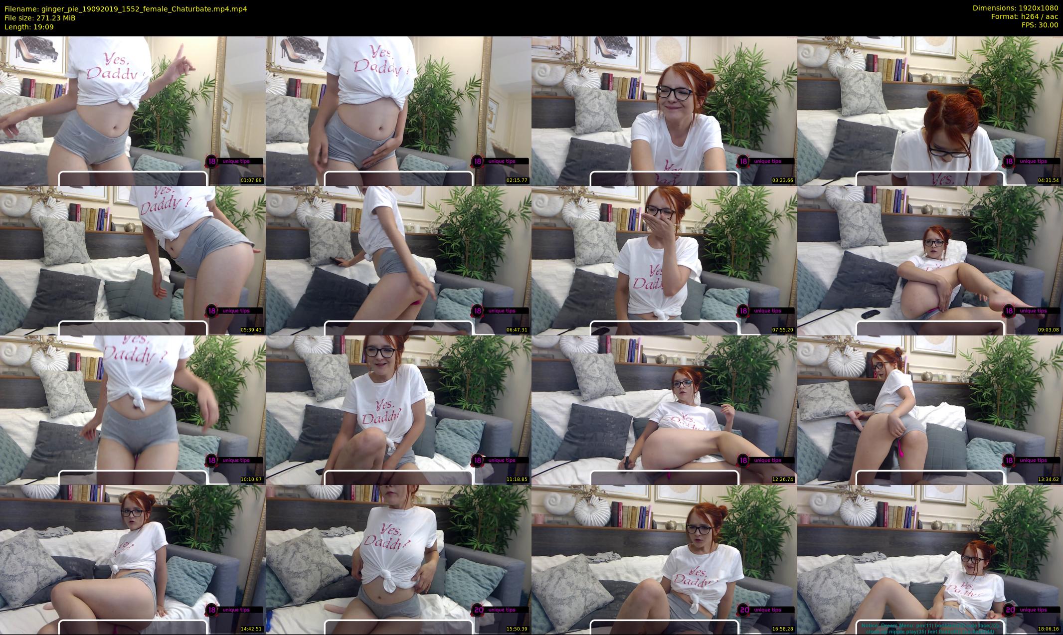ginger_pie — 20 minute Chaturbate female cam show recording, 1080p, Sep 19, 2019