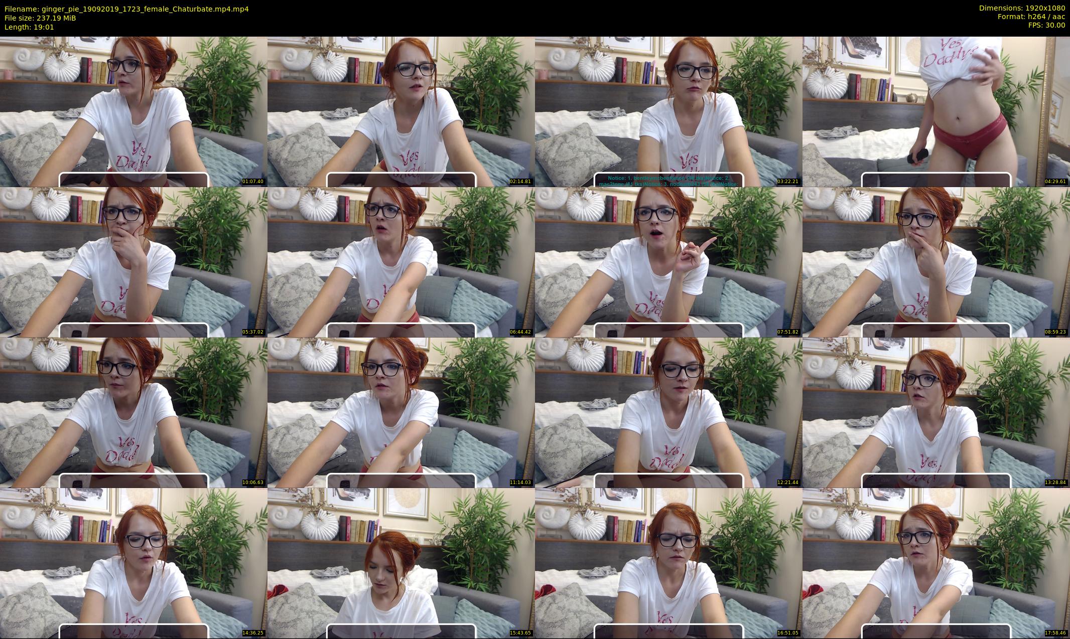 ginger_pie — 20 minute Chaturbate female cam show recording, 1080p, Sep 19, 2019