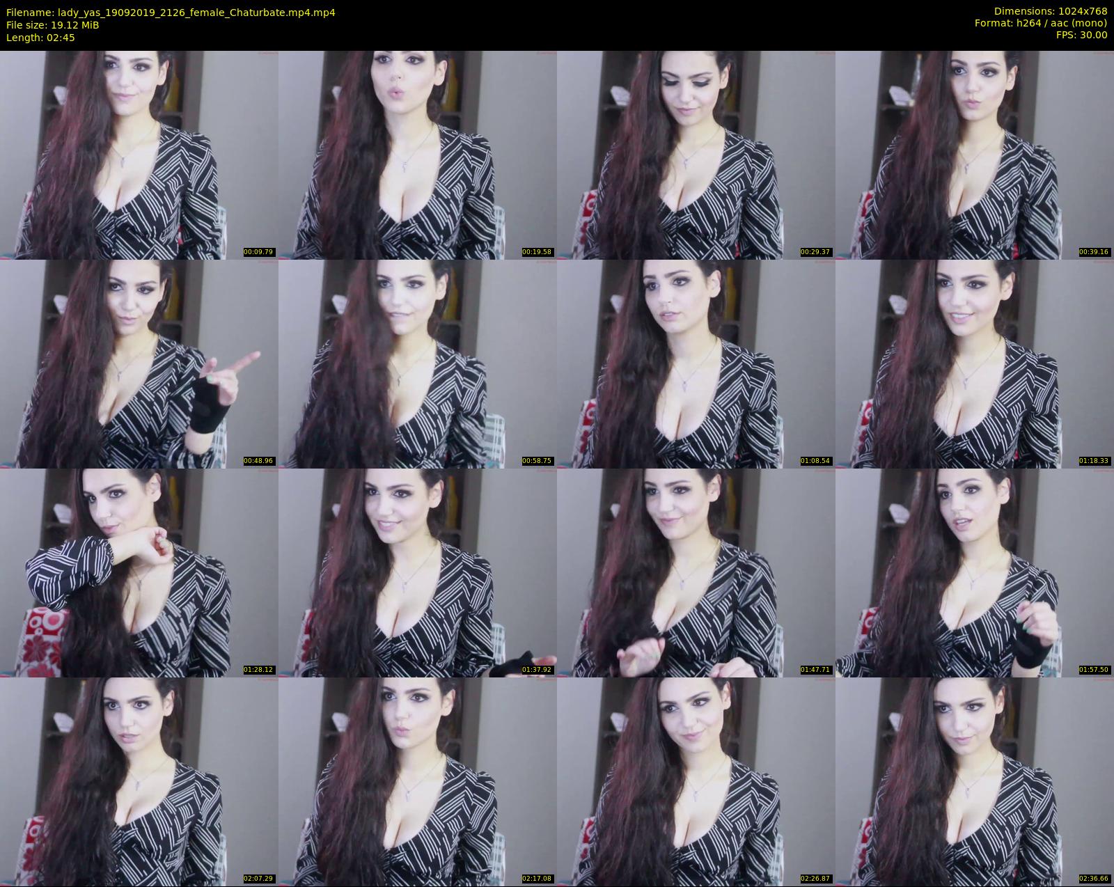 lady_yas — 3 minute Chaturbate female cam show recording, 720p, Sep 19, 2019