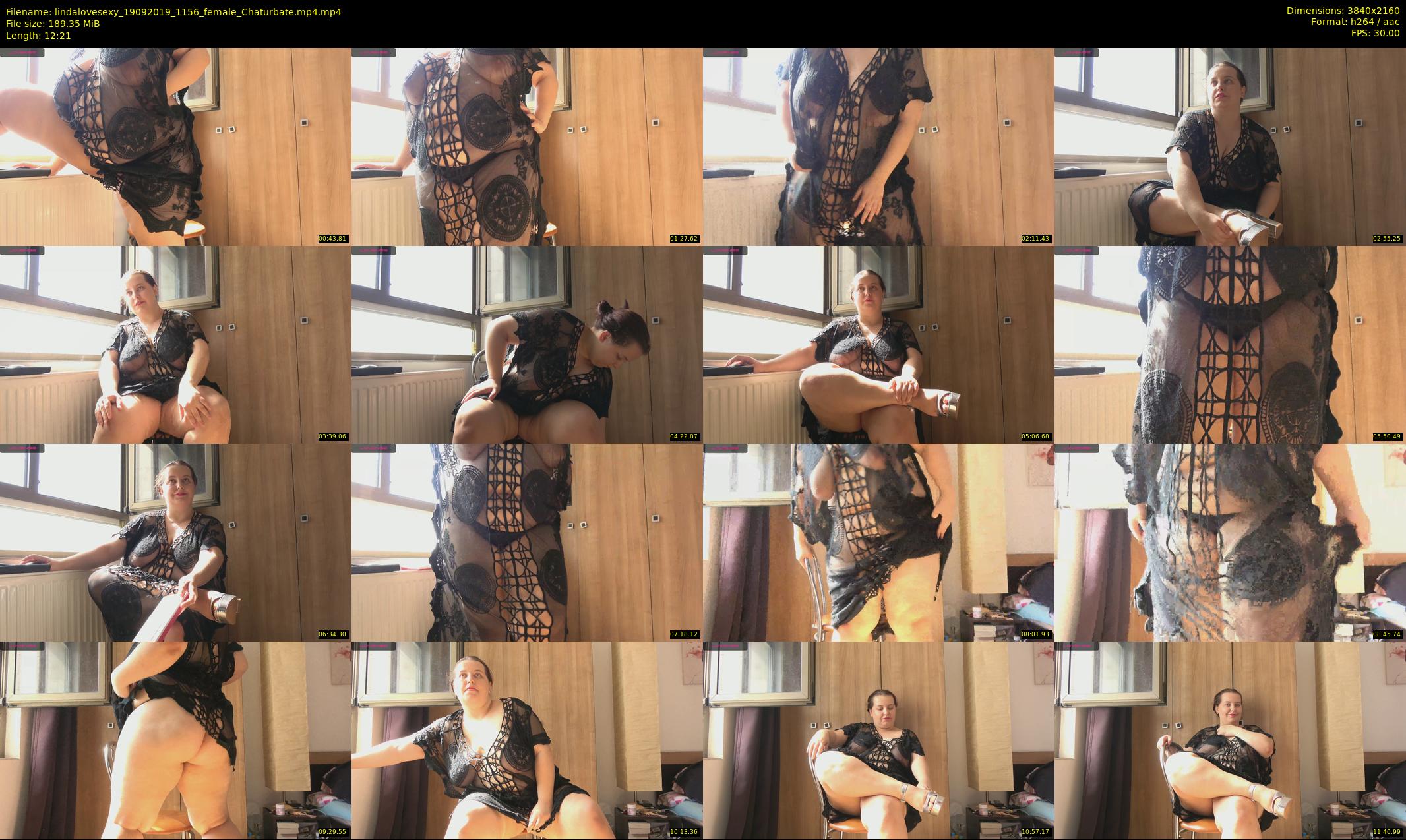lindalovesexy — 13 minute Chaturbate female cam show recording, 4K, Sep 19, 2019