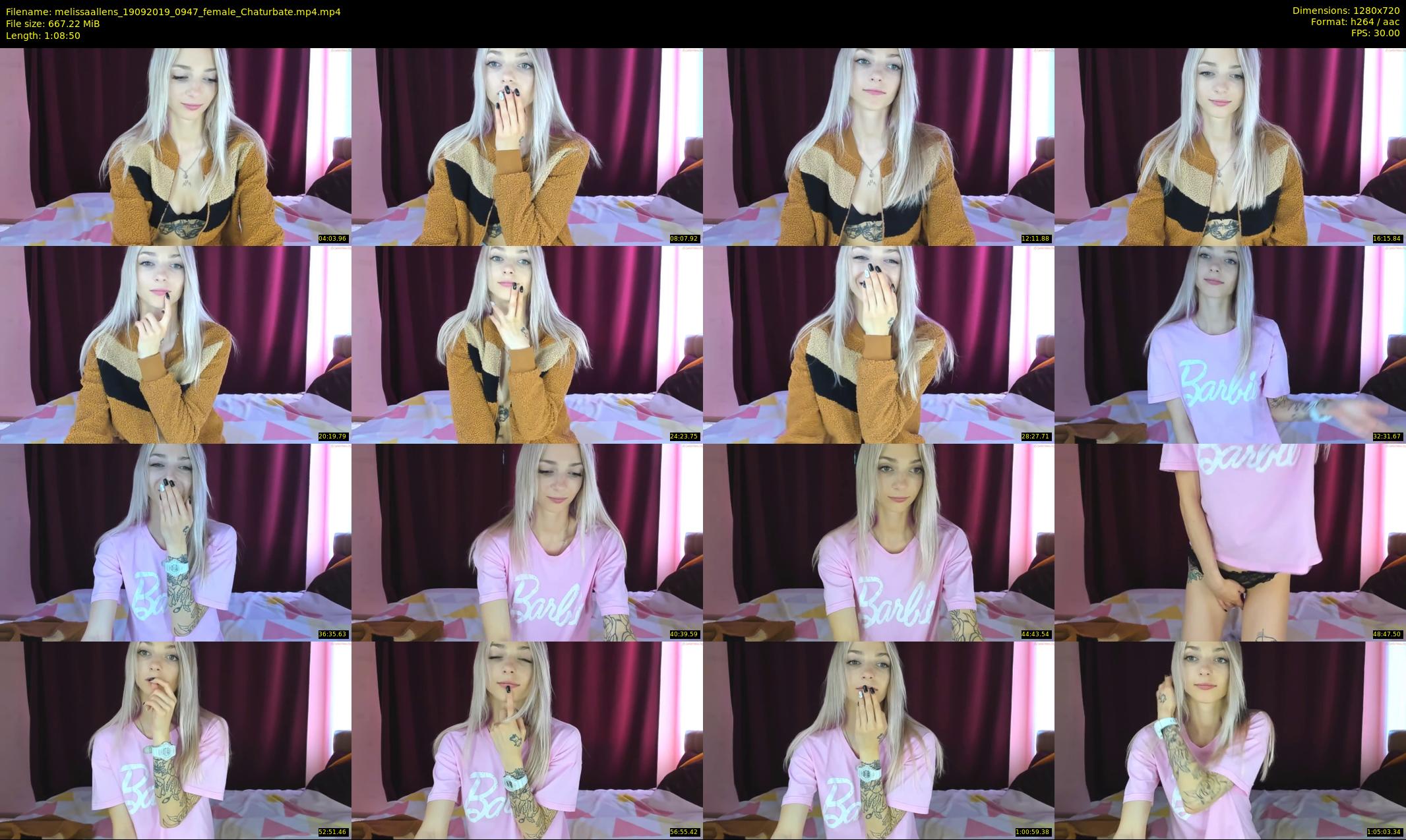 melissaallens — 69 minute Chaturbate female cam show recording, 720p, Sep 19, 2019