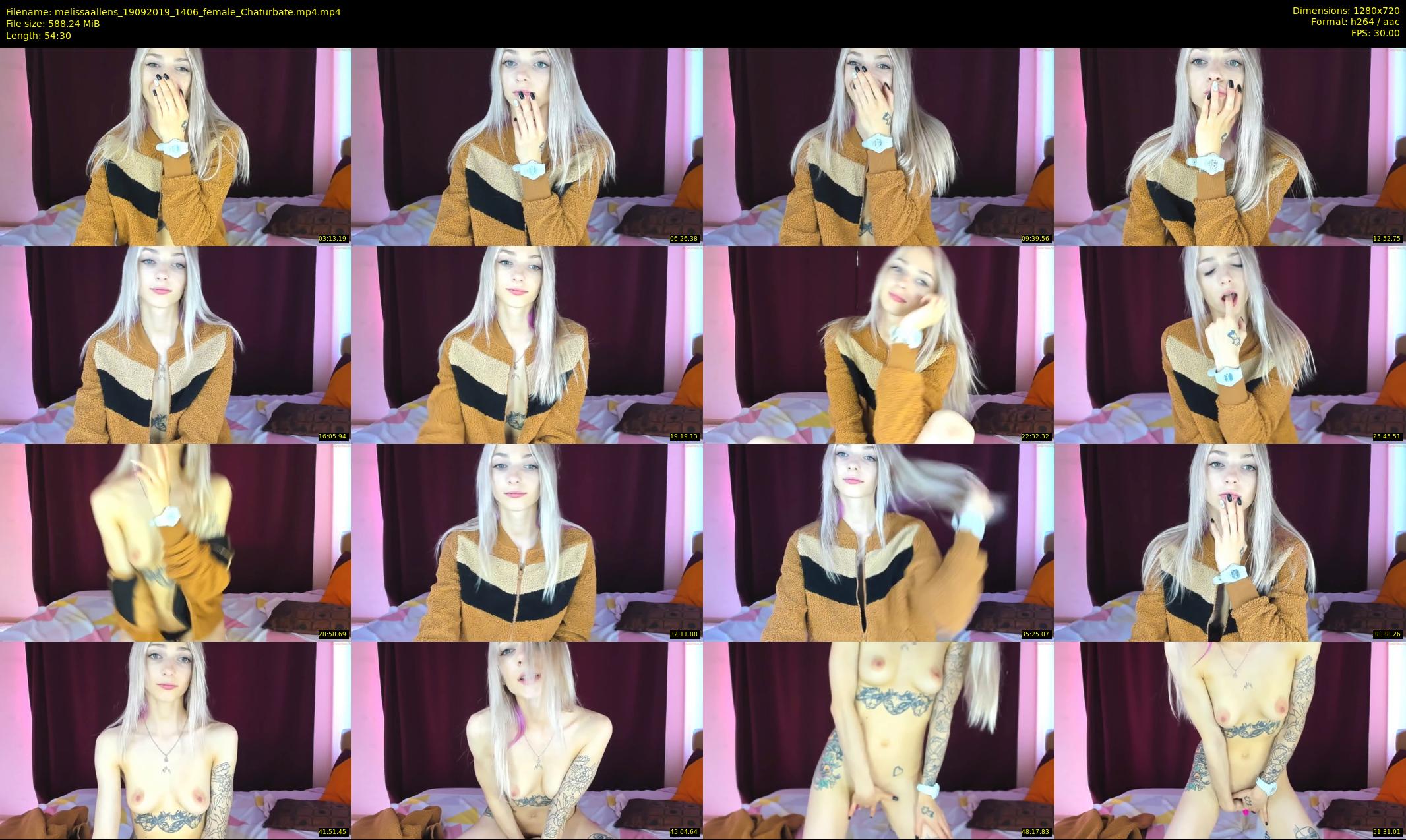 melissaallens — 55 minute Chaturbate female cam show recording, 720p, Sep 19, 2019