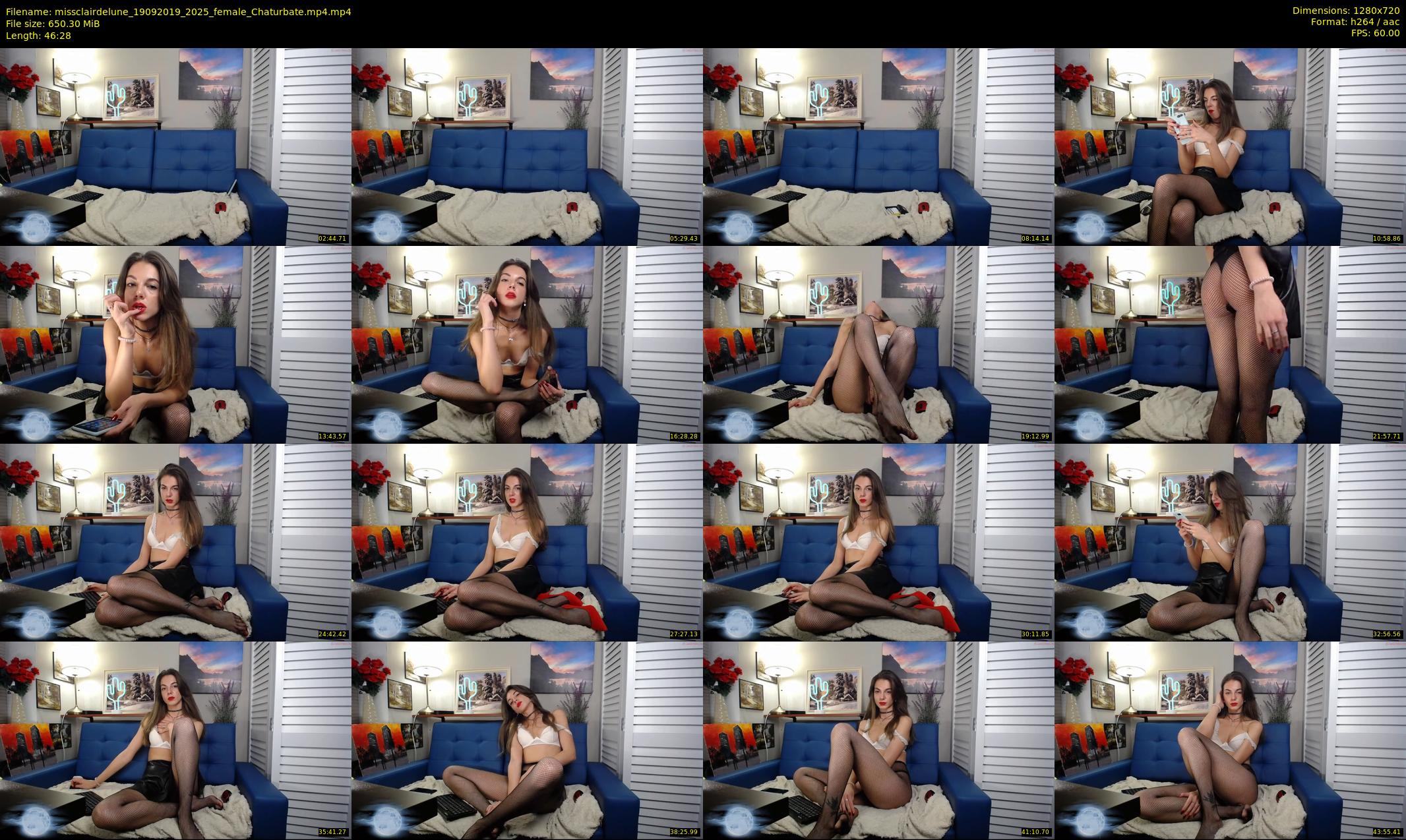 missclairdelune — 47 minute Chaturbate female cam show recording, 720p, Sep 19, 2019