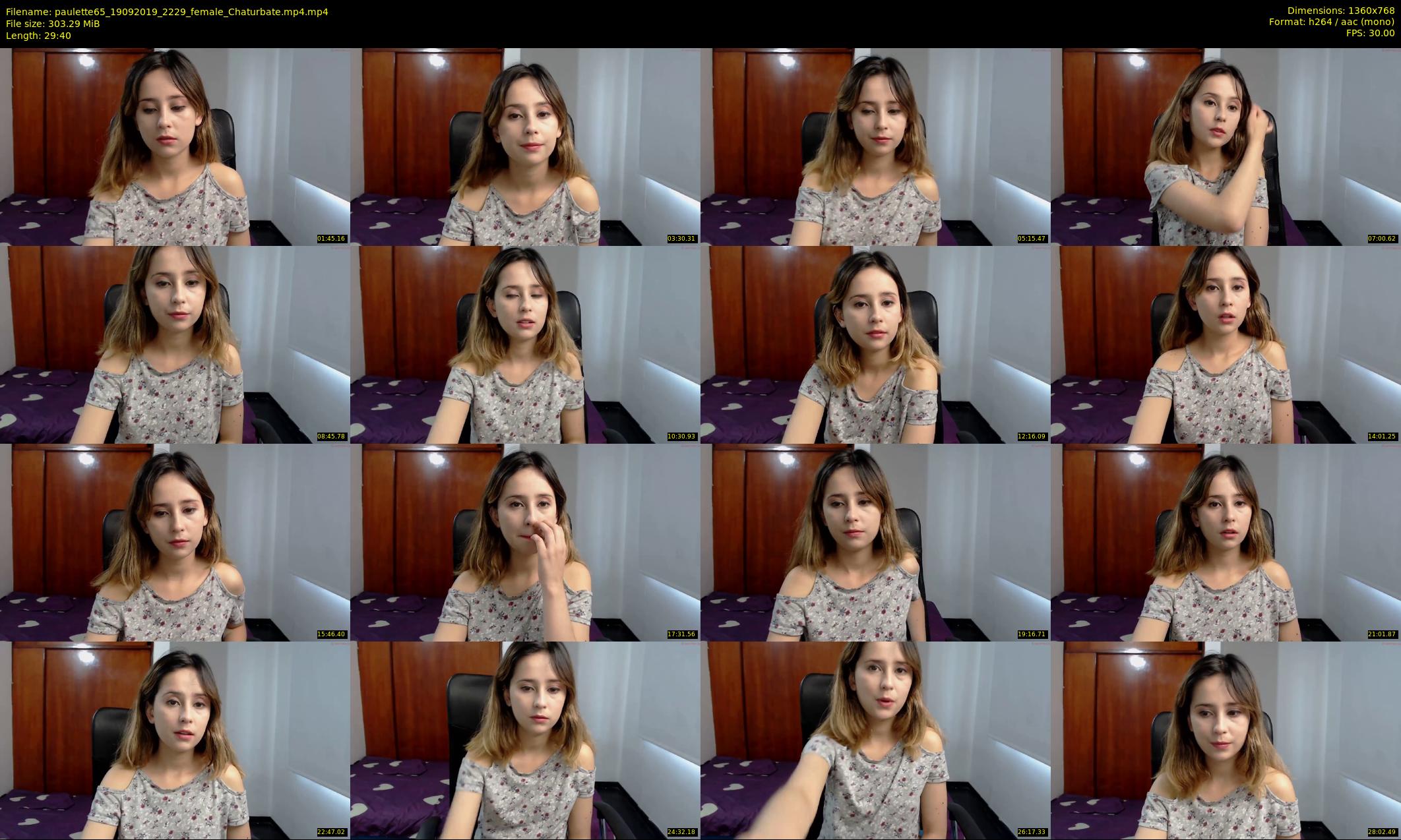 paulette65 — 30 minute Chaturbate female cam show recording, 720p, Sep 19, 2019