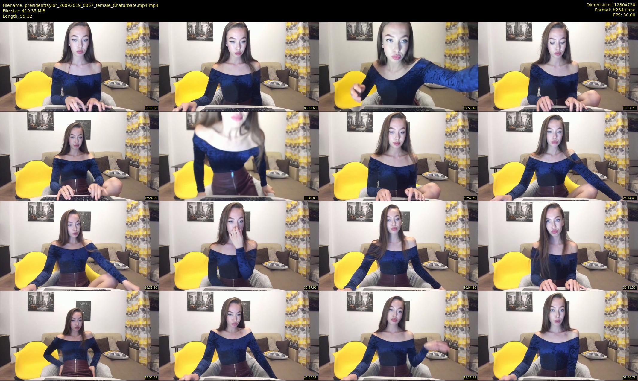 presidenttaylor — 56 minute Chaturbate female cam show recording, 720p, Sep 20, 2019