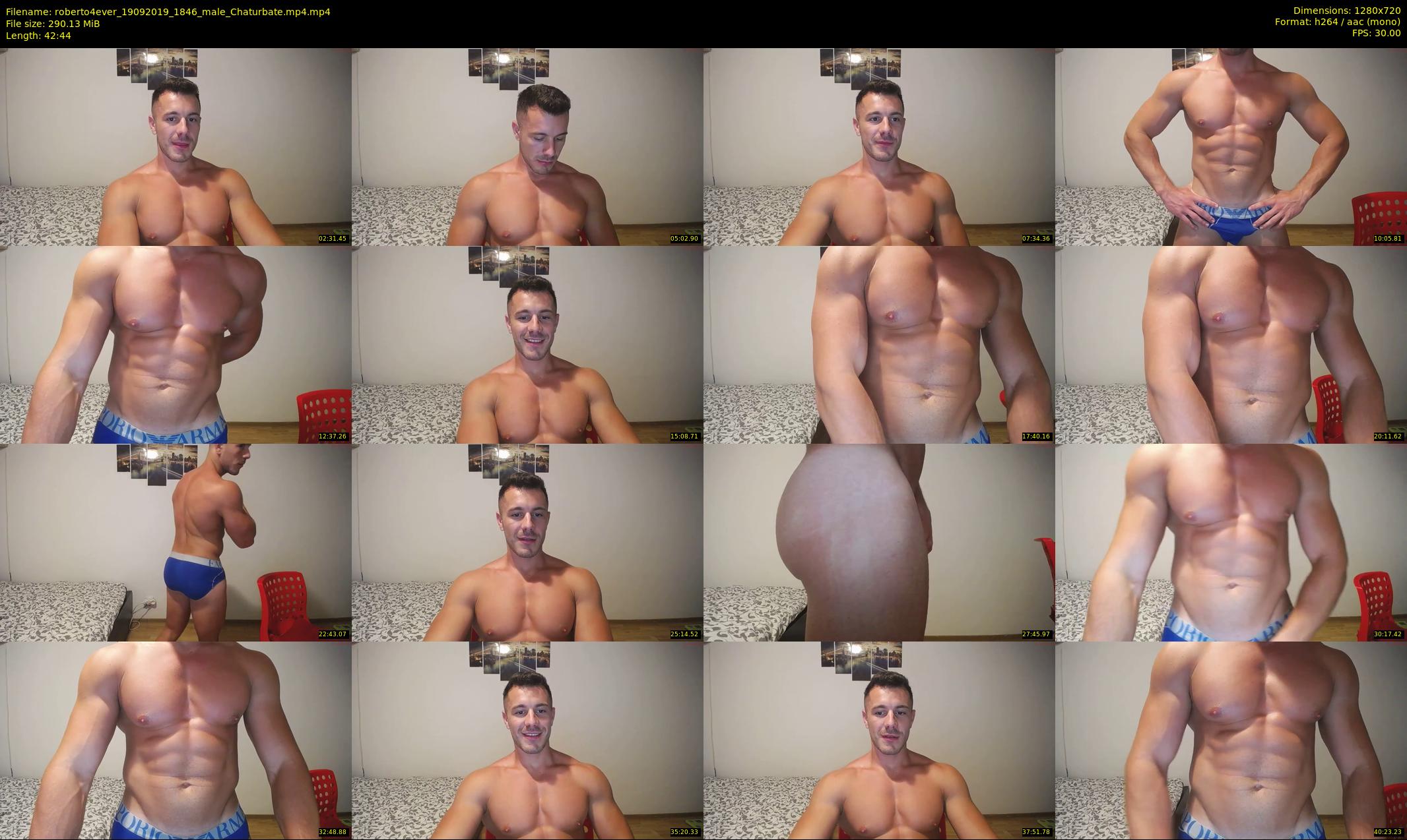 roberto4ever — 43 minute Chaturbate male cam show recording, 720p, Sep 19, 2019