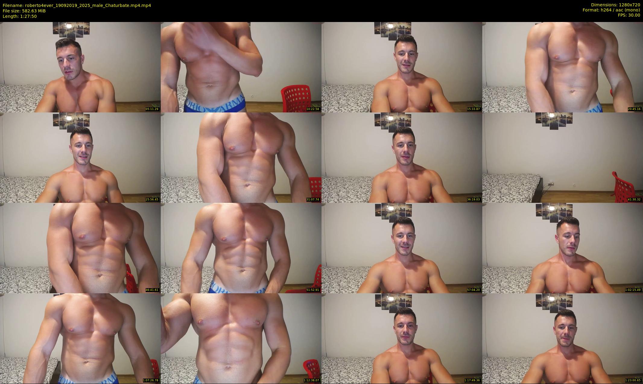 roberto4ever — 88 minute Chaturbate male cam show recording, 720p, Sep 19, 2019