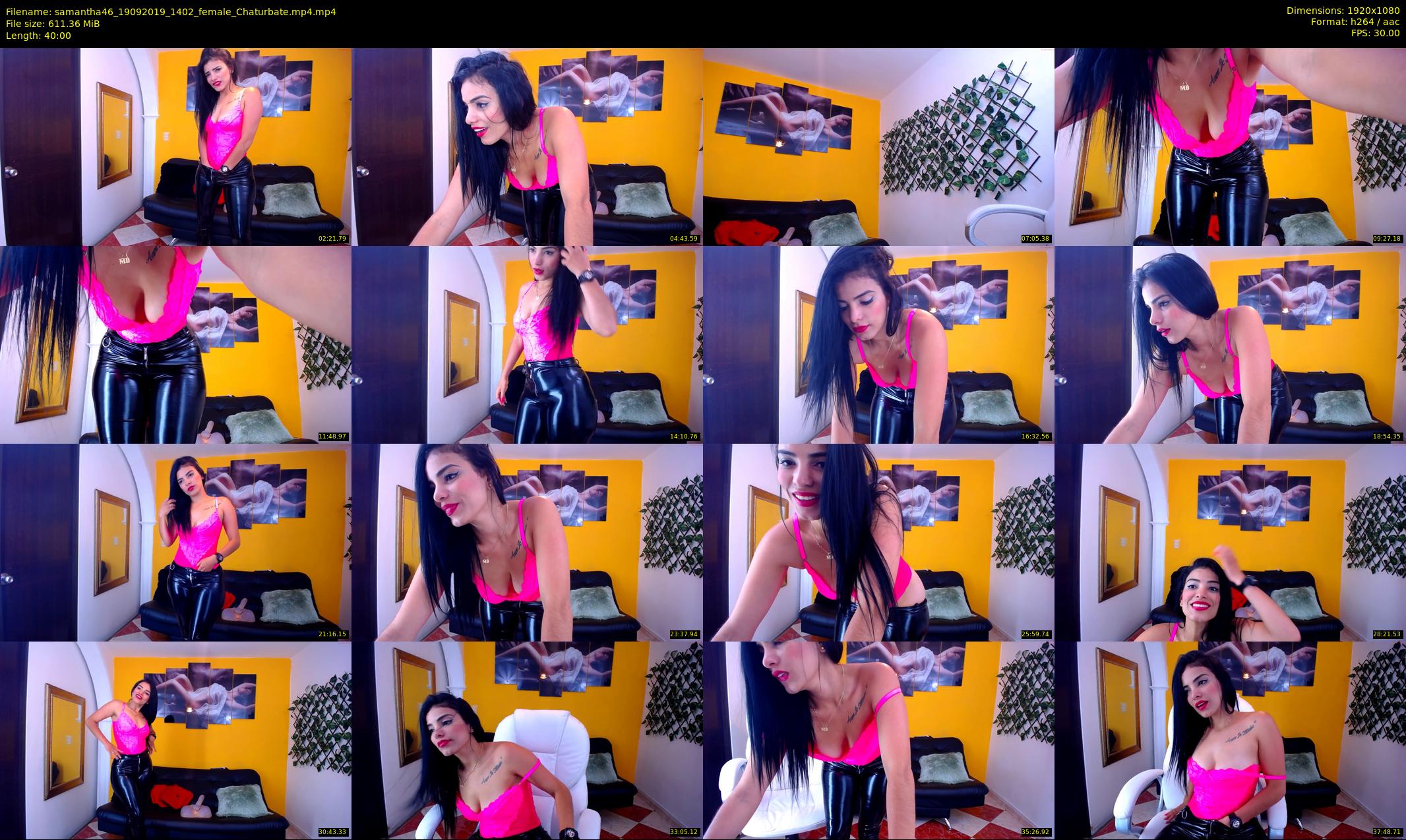 samantha46 — 40 minute Chaturbate female cam show recording, 1080p, Sep 19, 2019