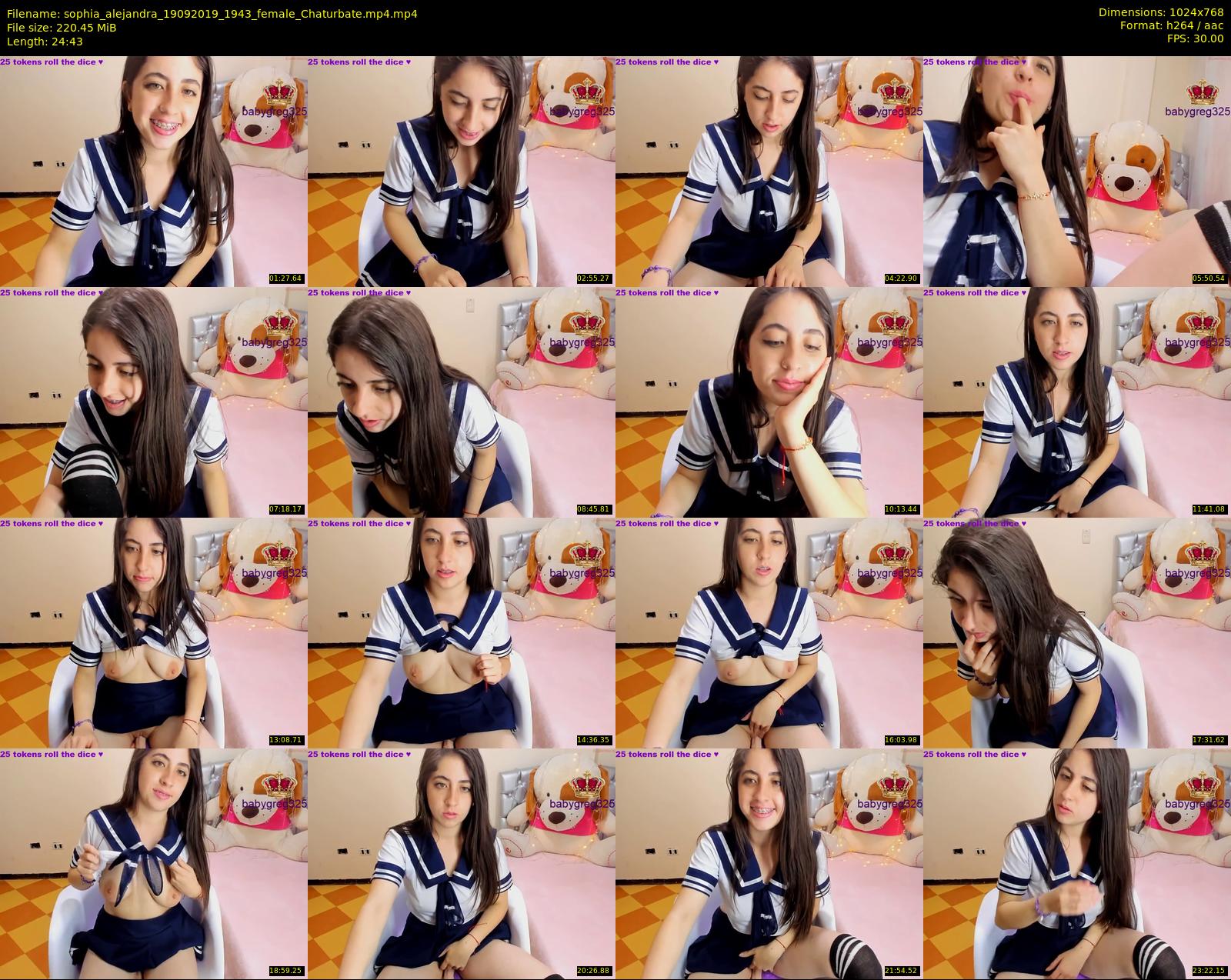sophia_alejandra — 25 minute Chaturbate female cam show recording, 720p, Sep 19, 2019