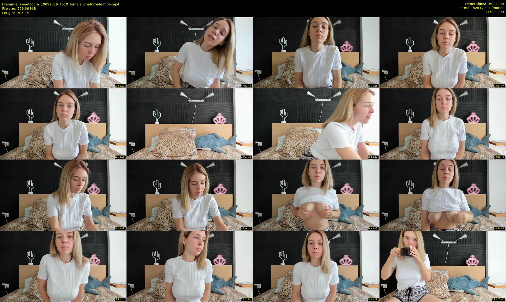 sweetcobra — 66 minute Chaturbate female cam show recording, 720p, Sep 19, 2019