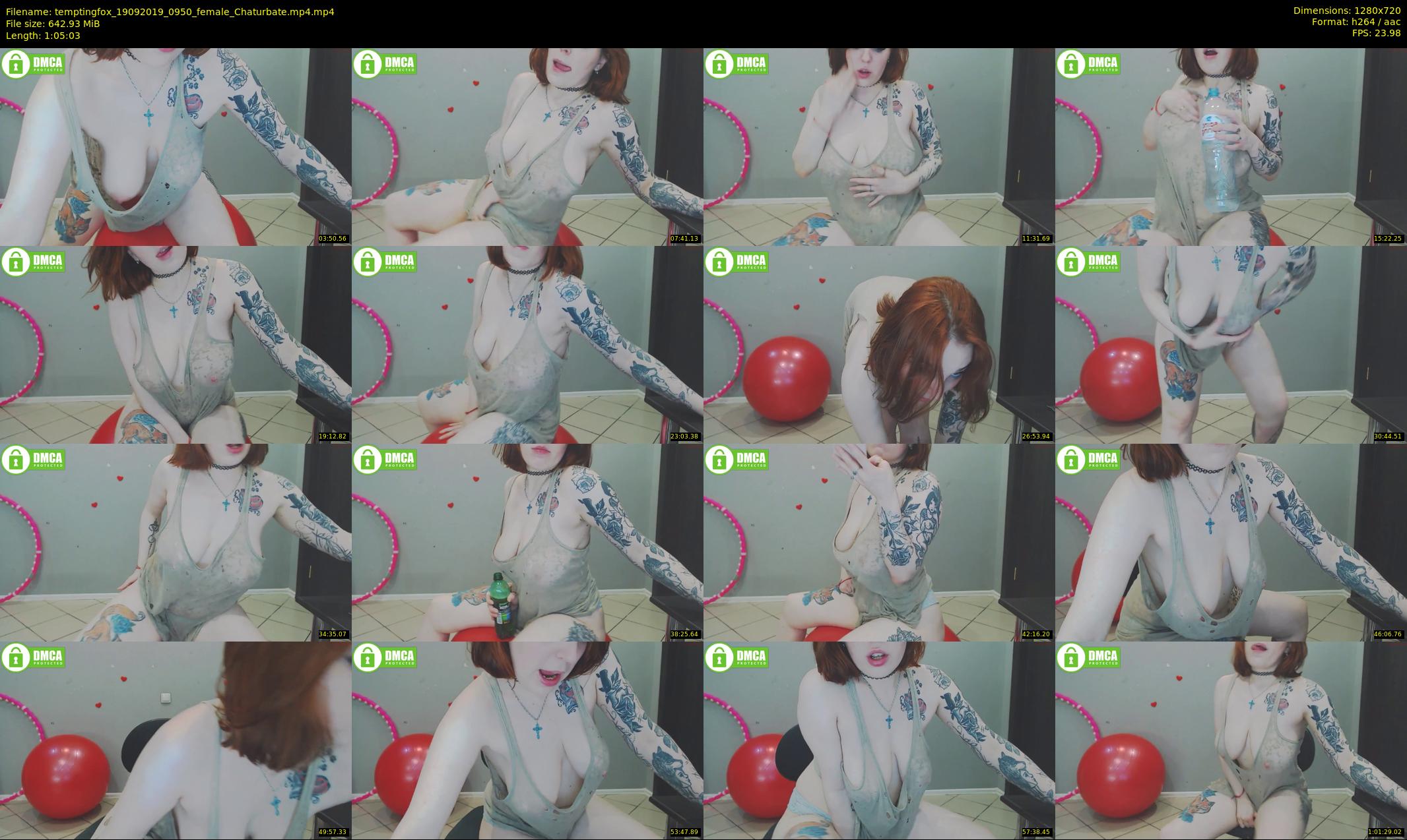 temptingfox — 66 minute Chaturbate female cam show recording, 720p, Sep 19, 2019